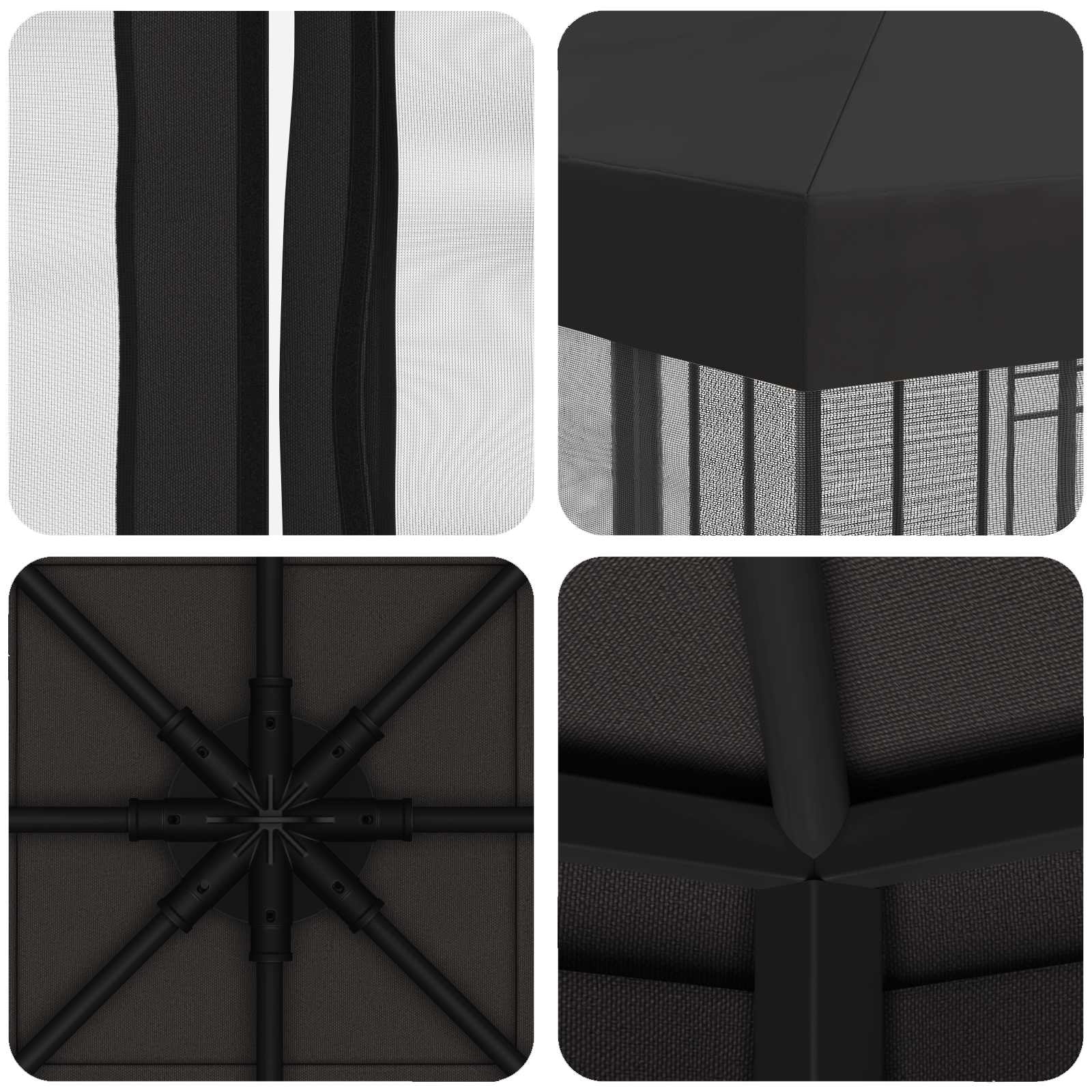 Garden Gazebo with Sidewalls 3 x 3 m Anthracite