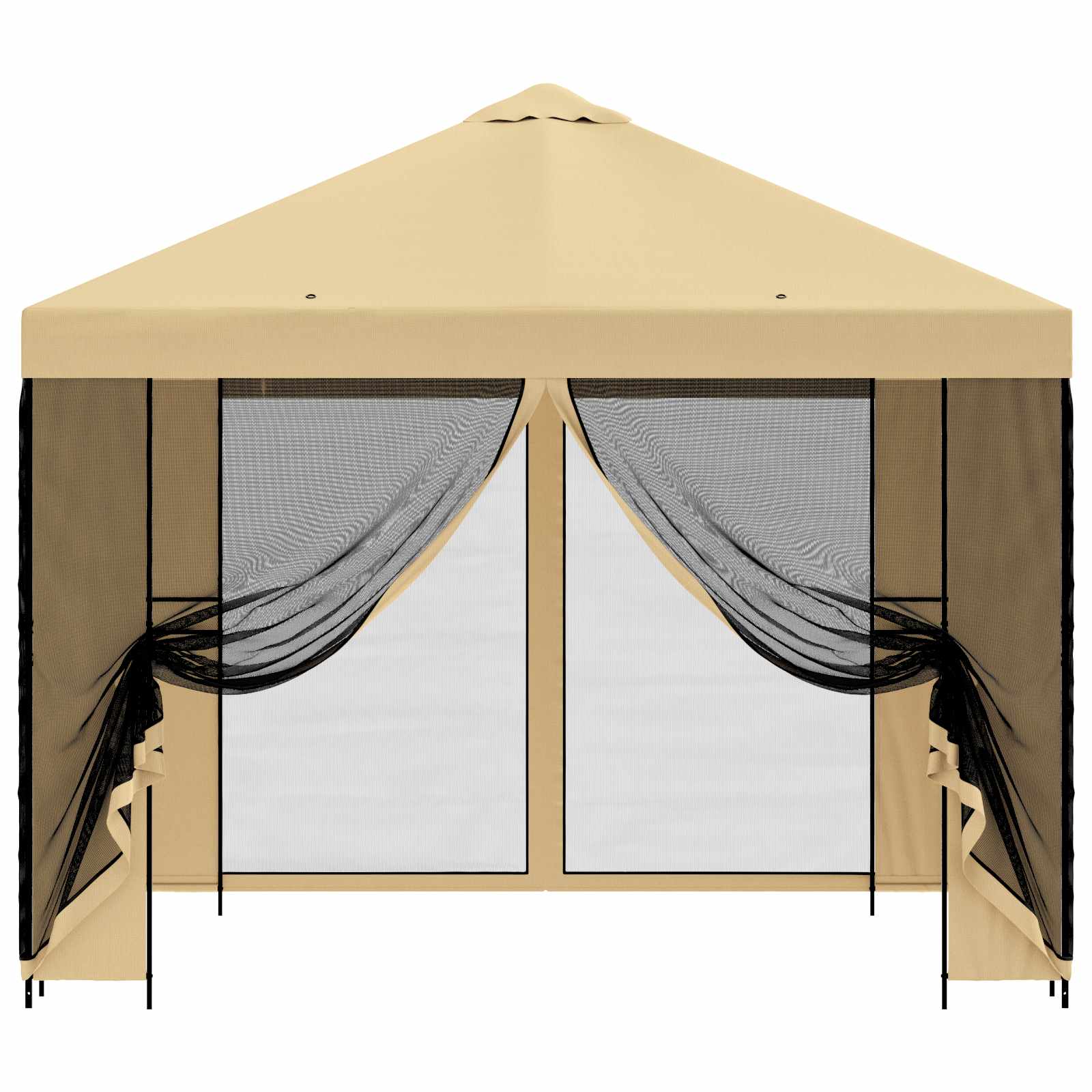 Garden Gazebo with Sidewalls 3 x 3 m Cream Polyester and Steel