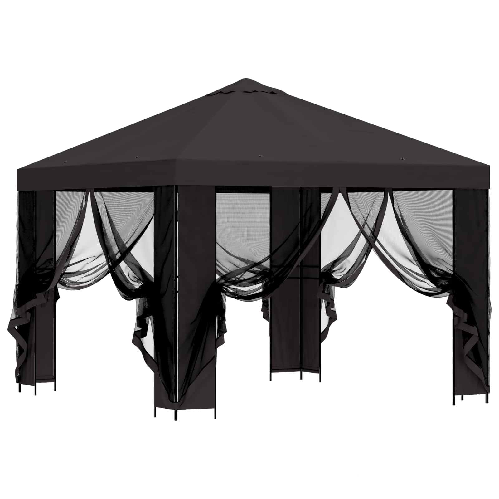 Garden Gazebo with Sidewalls 3 x 3 m Anthracite