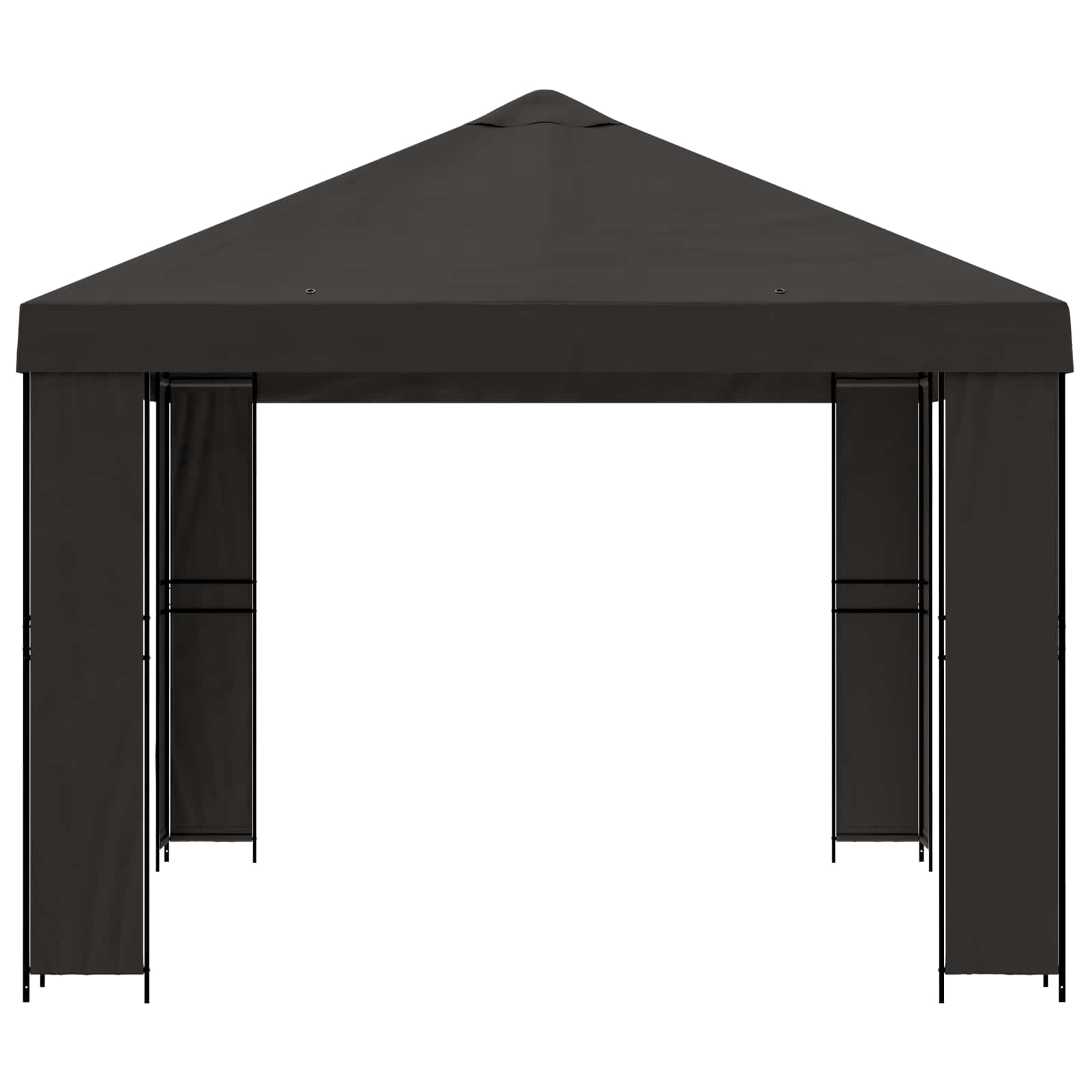Gazebo 4 x 3 m Anthracite Polyester and Steel 190 gsm