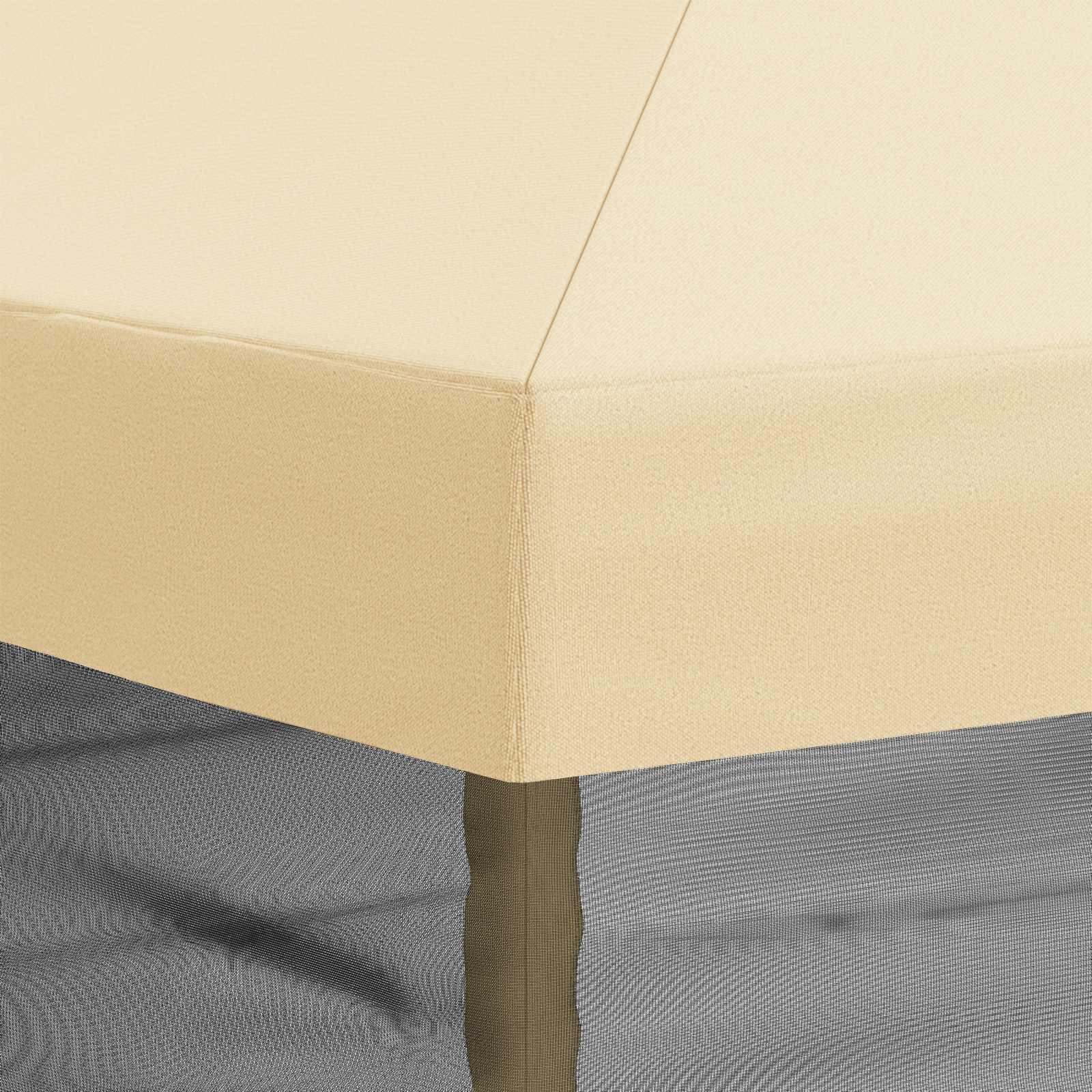 Gazebo Cover with Sidewalls 6 x 3 m Cream Polyester 190