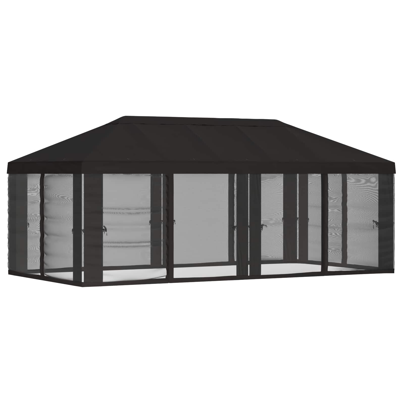 Gazebo Cover with Sidewalls 6 x 3 m Anthracite Polyester