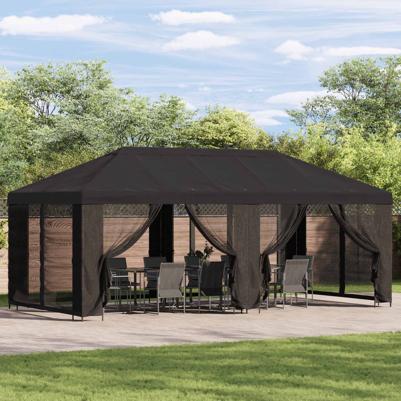 Gazebo Cover with Sidewalls Anthracite 600.5 x 300.5 cm