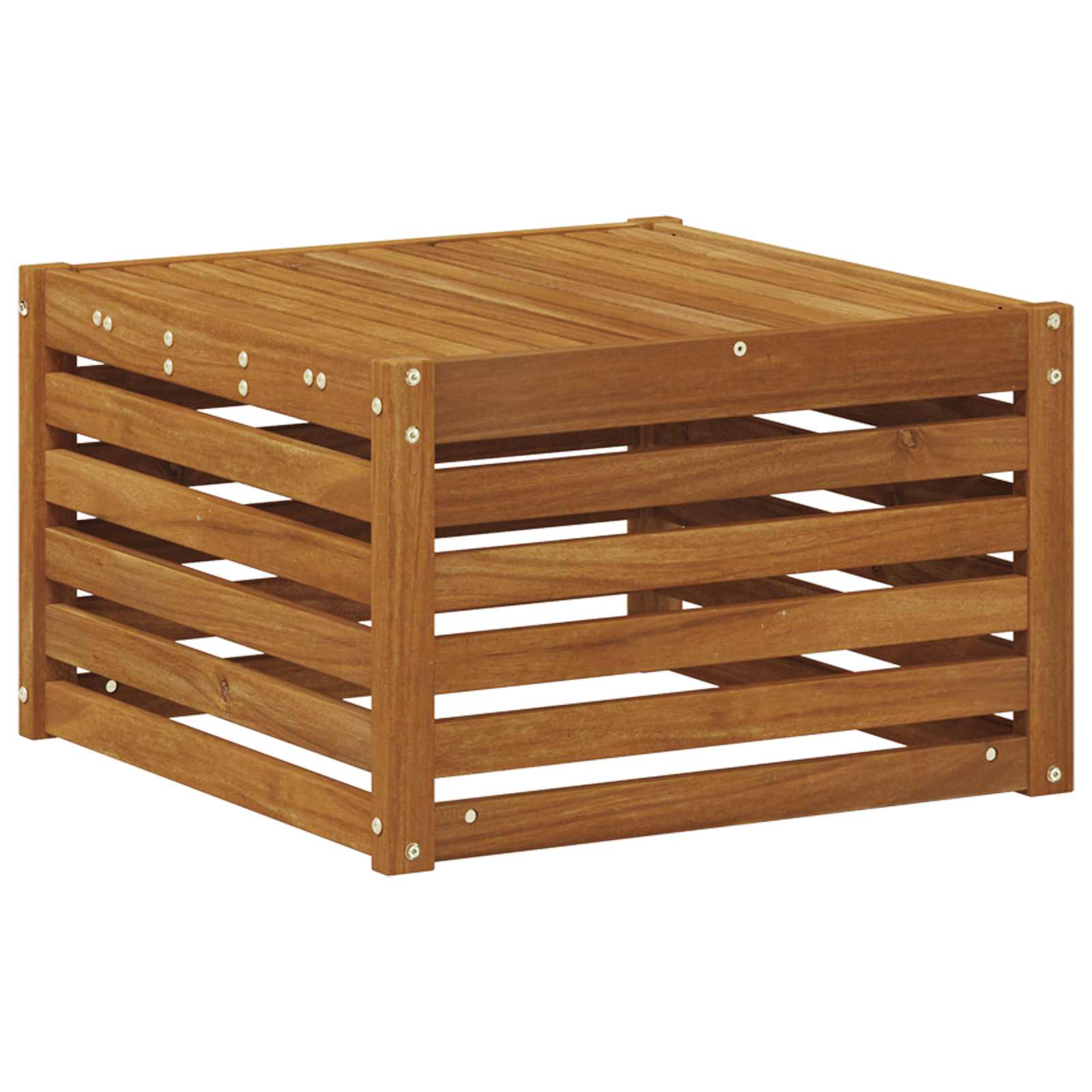 Outdoor Table Solid Acacia Wood Natural 59 x 59 x 37 cm