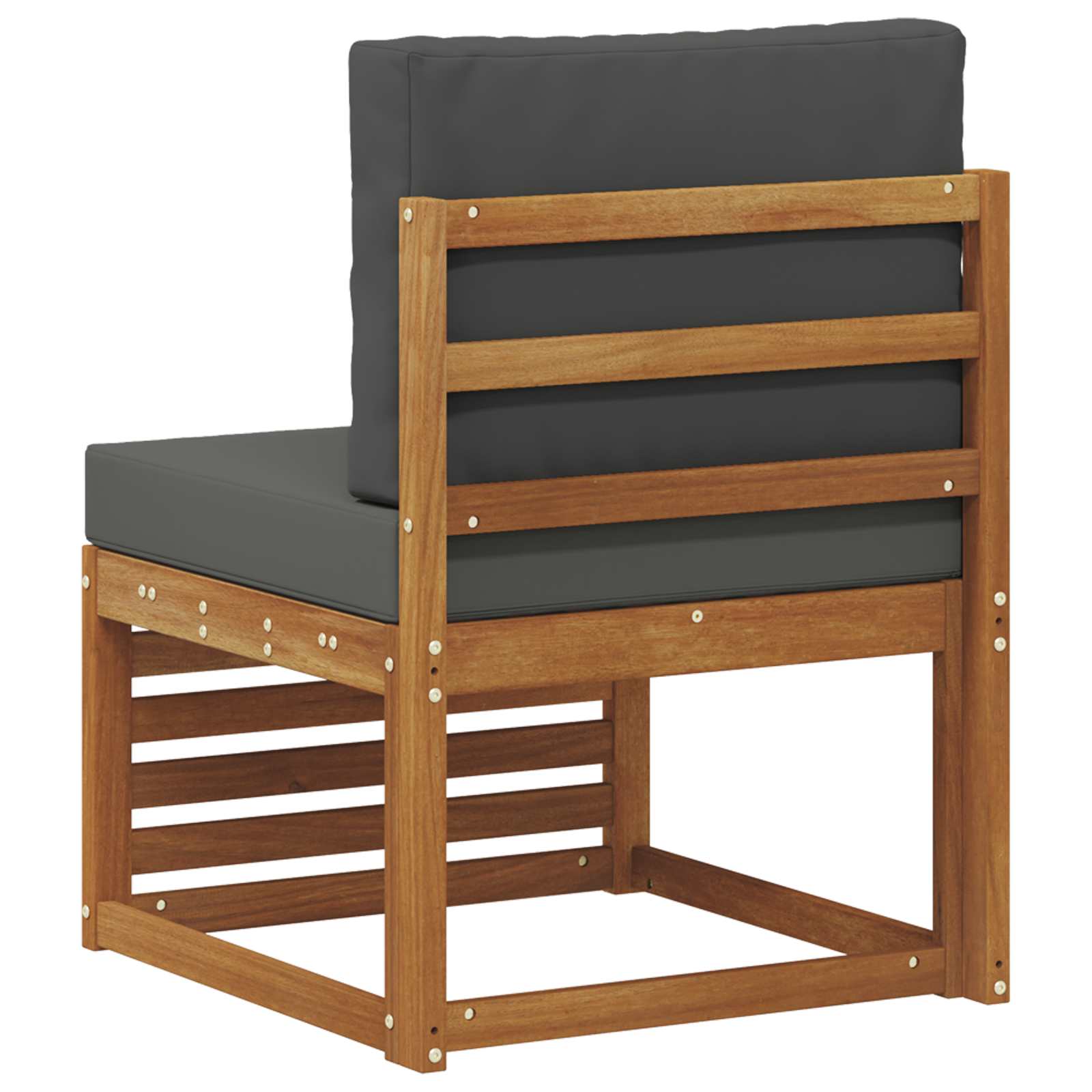 Outdoor Middle Sofa Solid Acacia Wood Natural