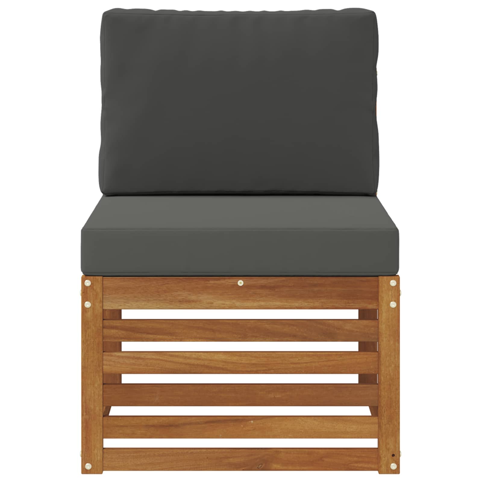 Outdoor Middle Sofa Solid Acacia Wood Natural