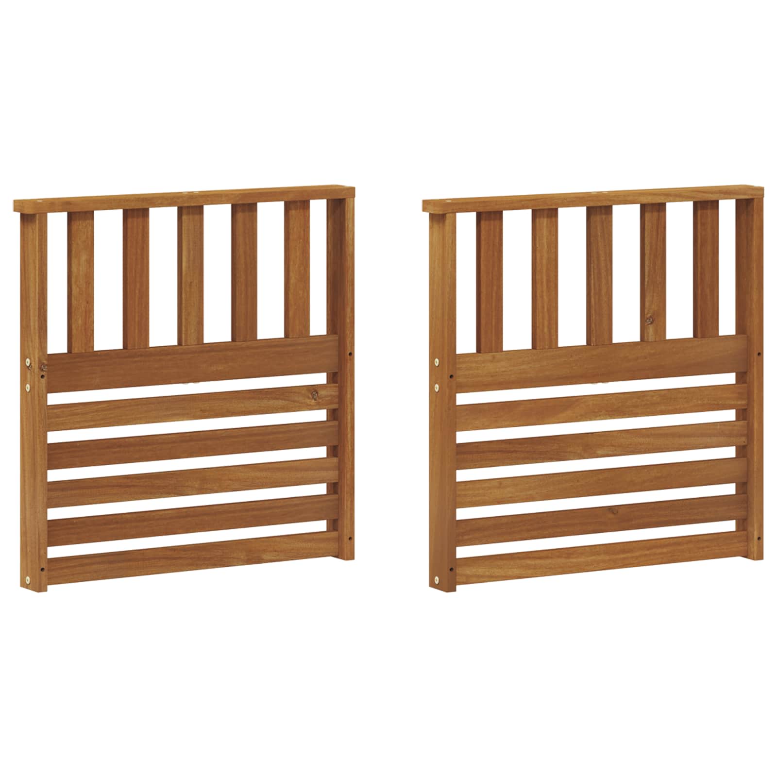 Armrests 2 pcs Brown 60 x 6 x 61 cm Solid Acacia Wood