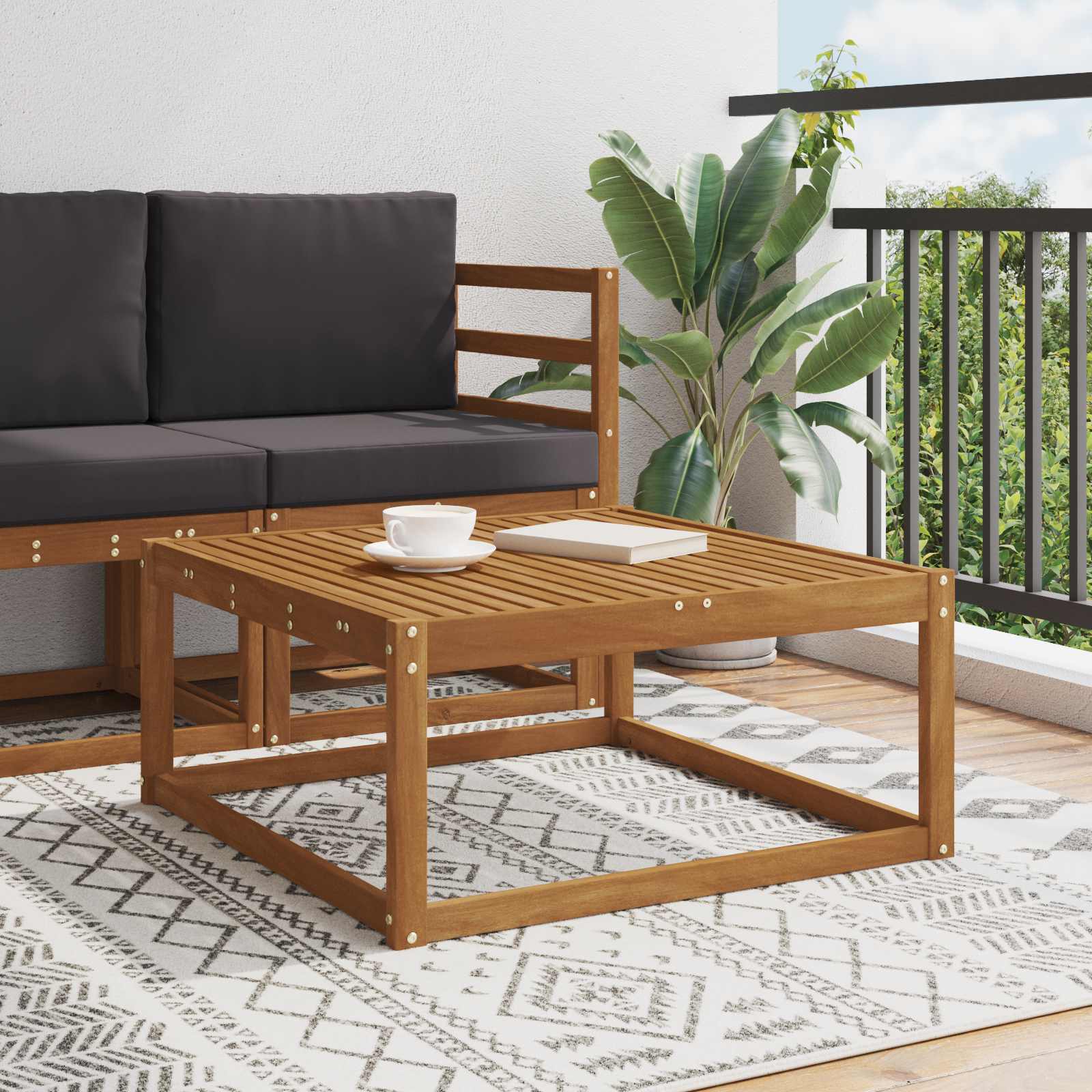 Outdoor Table Natural 79 x 79 x 37 cm