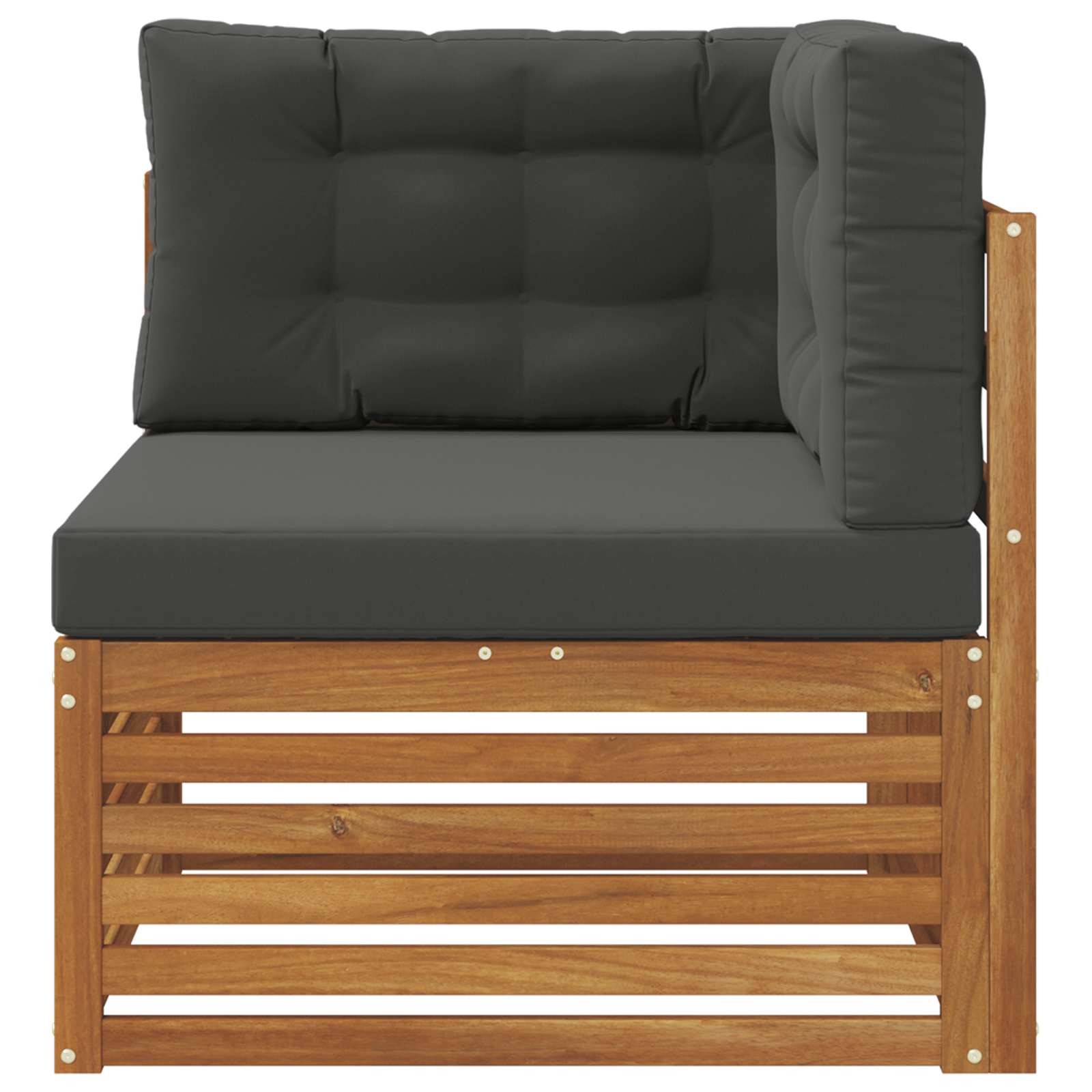 Outdoor Corner sofa Solid Acacia Wood Natural
