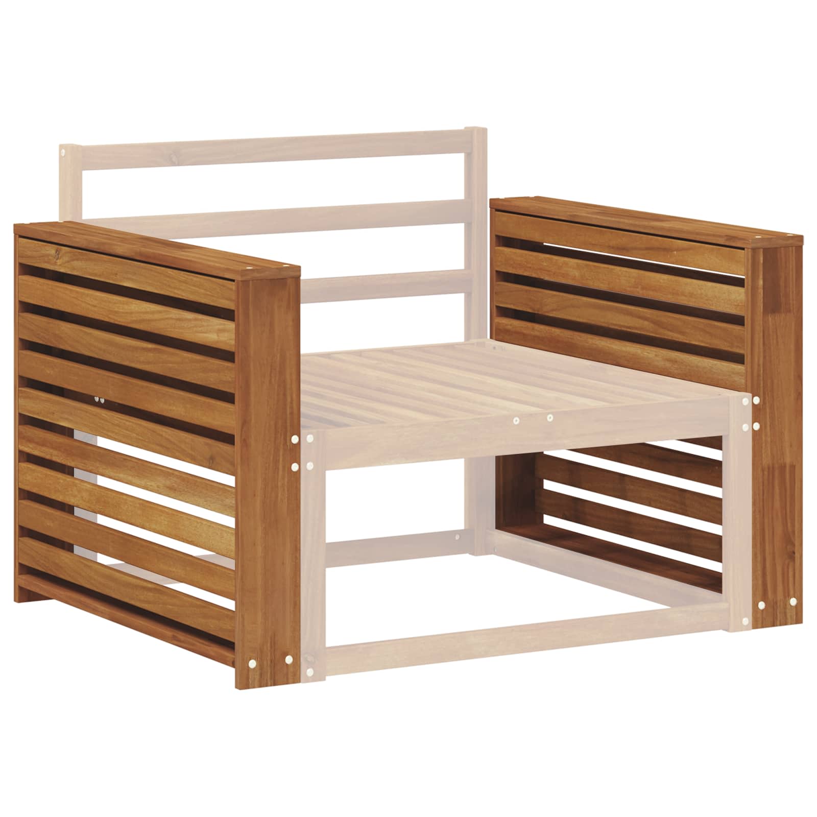 Armrest 2 pcs Natural 78.5 x 10 x 61 cm Solid Acacia Wood