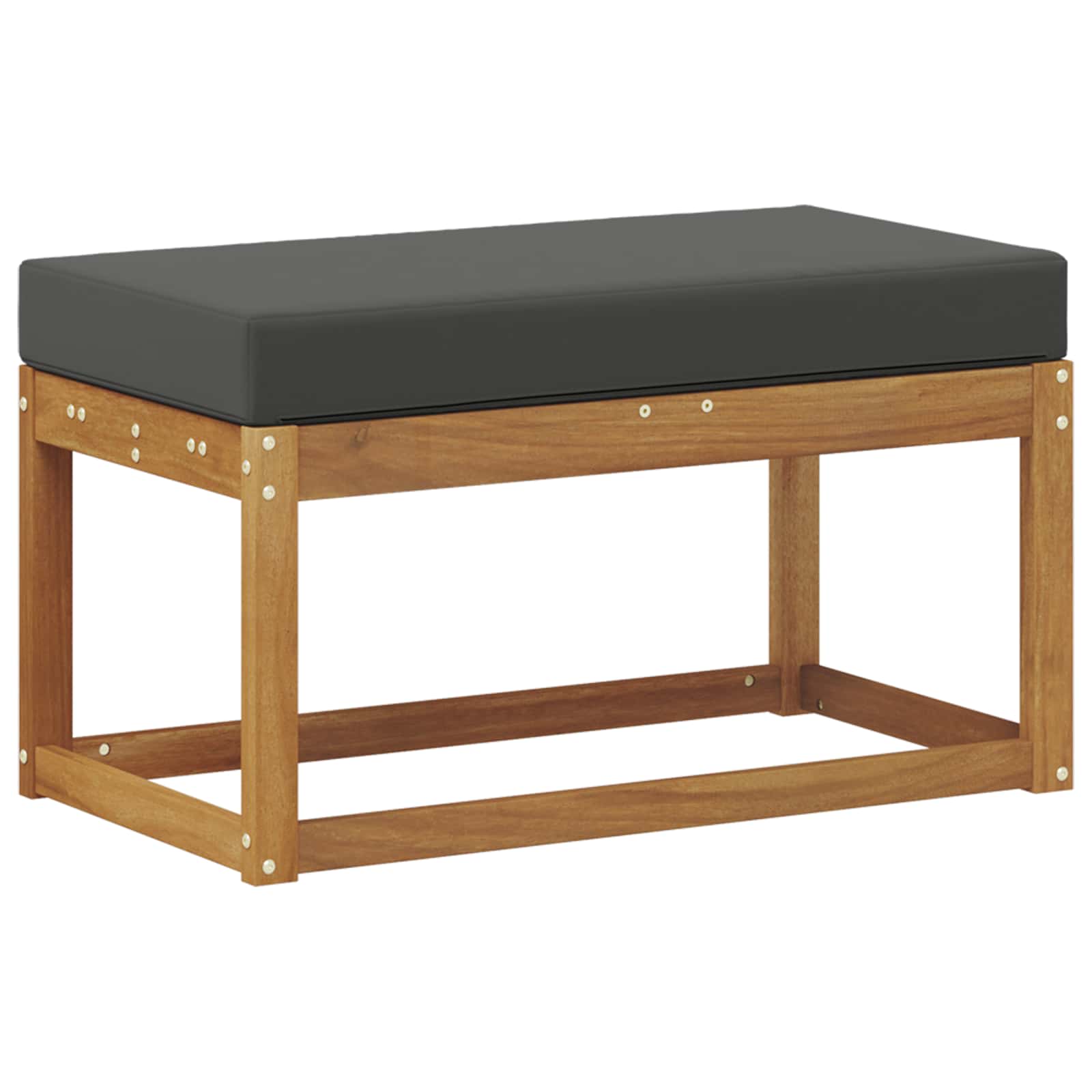 Outdoor Stool Bench Solid Acacia Wood Natural