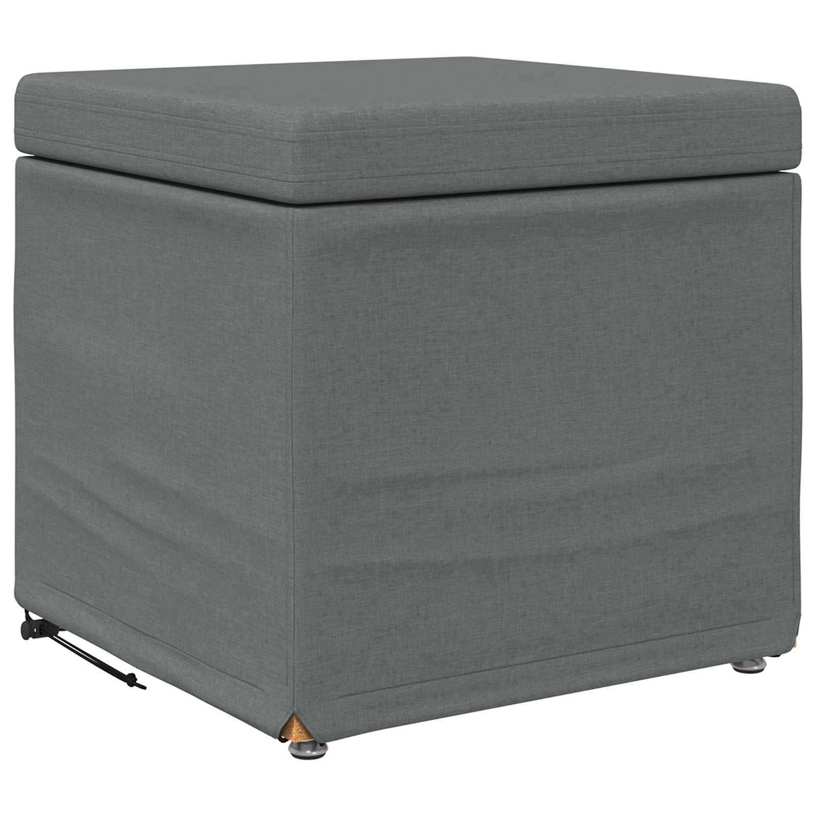 Stool Dark Grey 41 x 41 x 40 cm Fabric and Engineered Wood