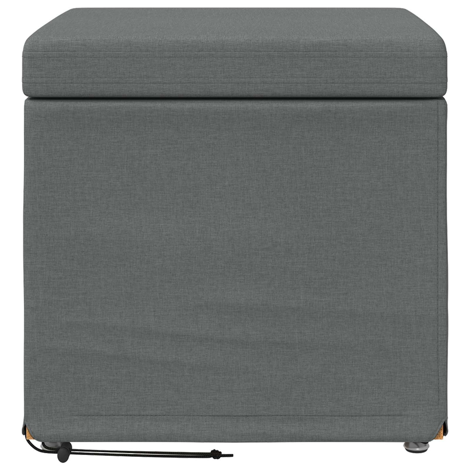 Stool Dark Grey 41 x 41 x 40 cm Fabric and Engineered Wood
