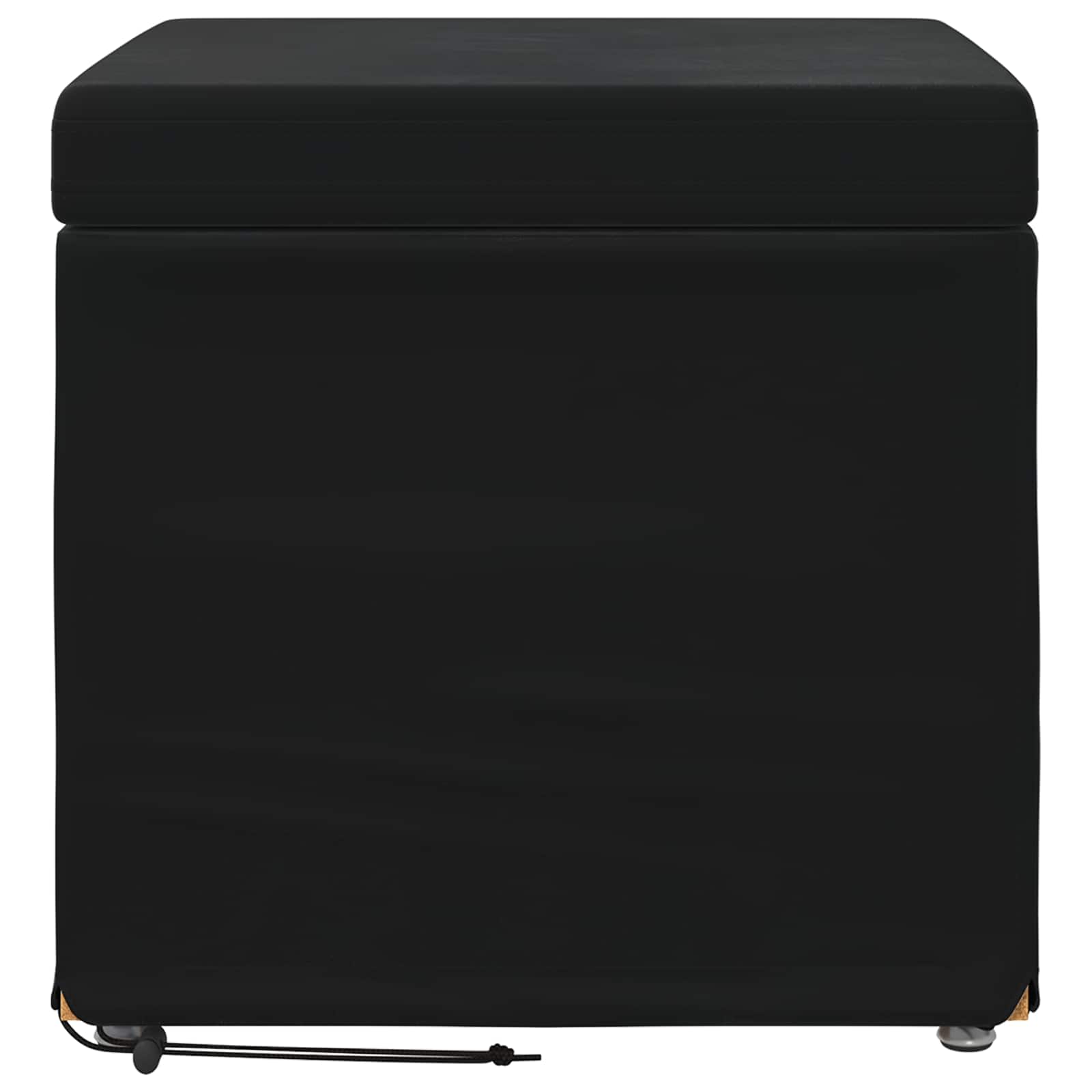 Stool Black 41 x 41 x 40 cm Velvet and Engineered Wood
