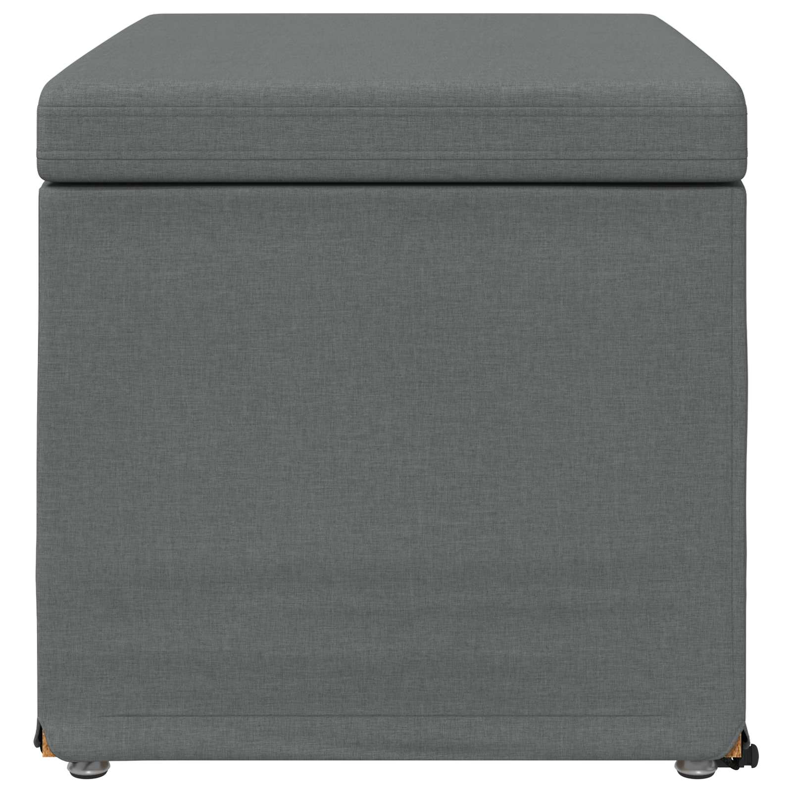Stool Dark Grey 61 x 41 x 40 cm Fabric and Engineered Wood
