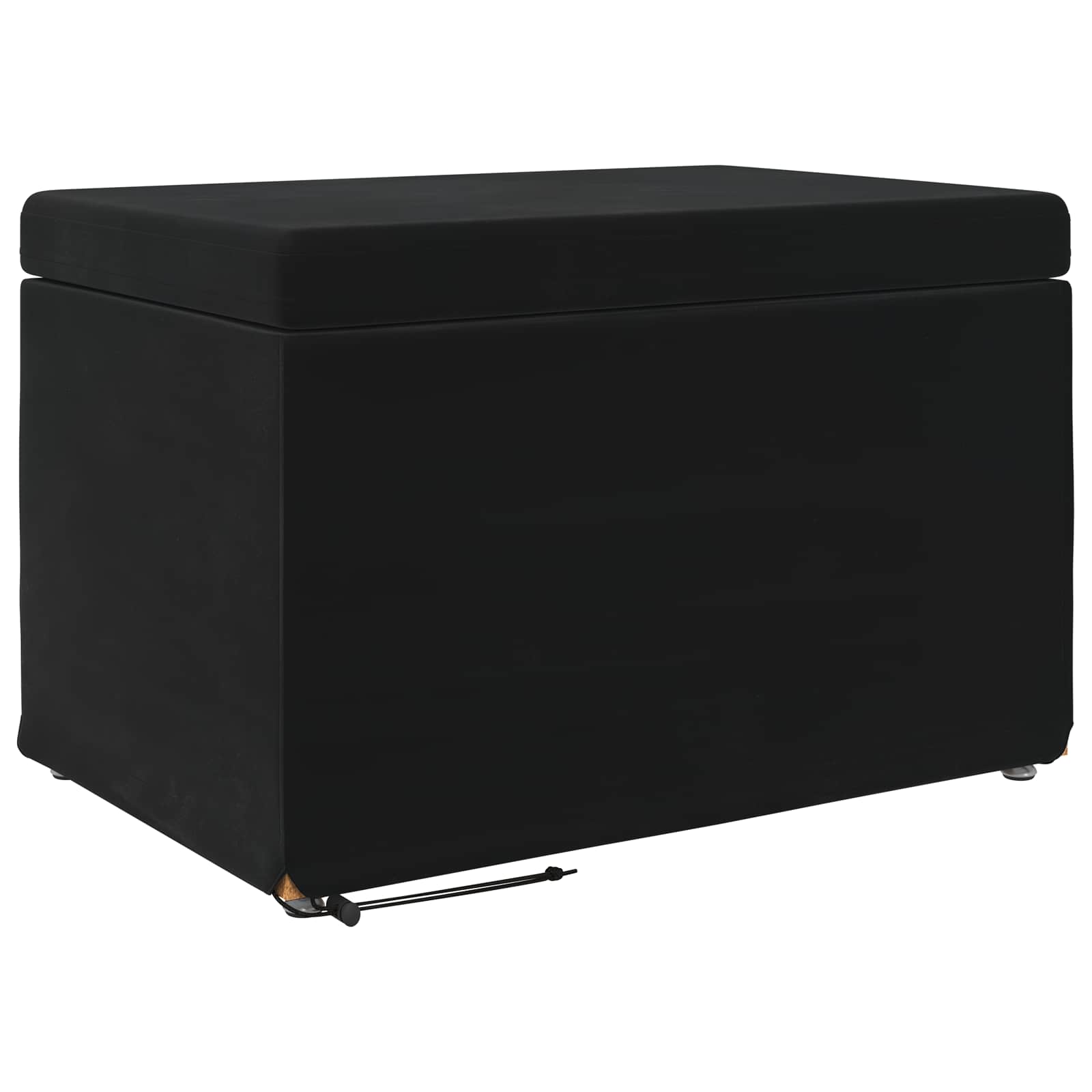 Stool Black 61 x 41 x 40 cm Velvet and Engineered Wood
