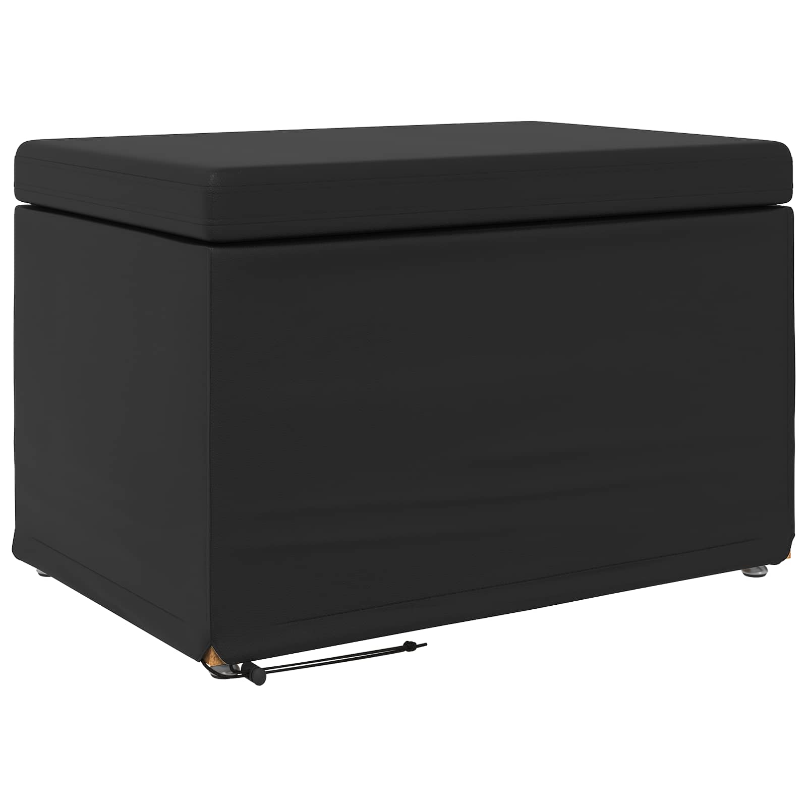 Stool Black 61 x 41 x 40 cm Faux Leather and Engineered Wood