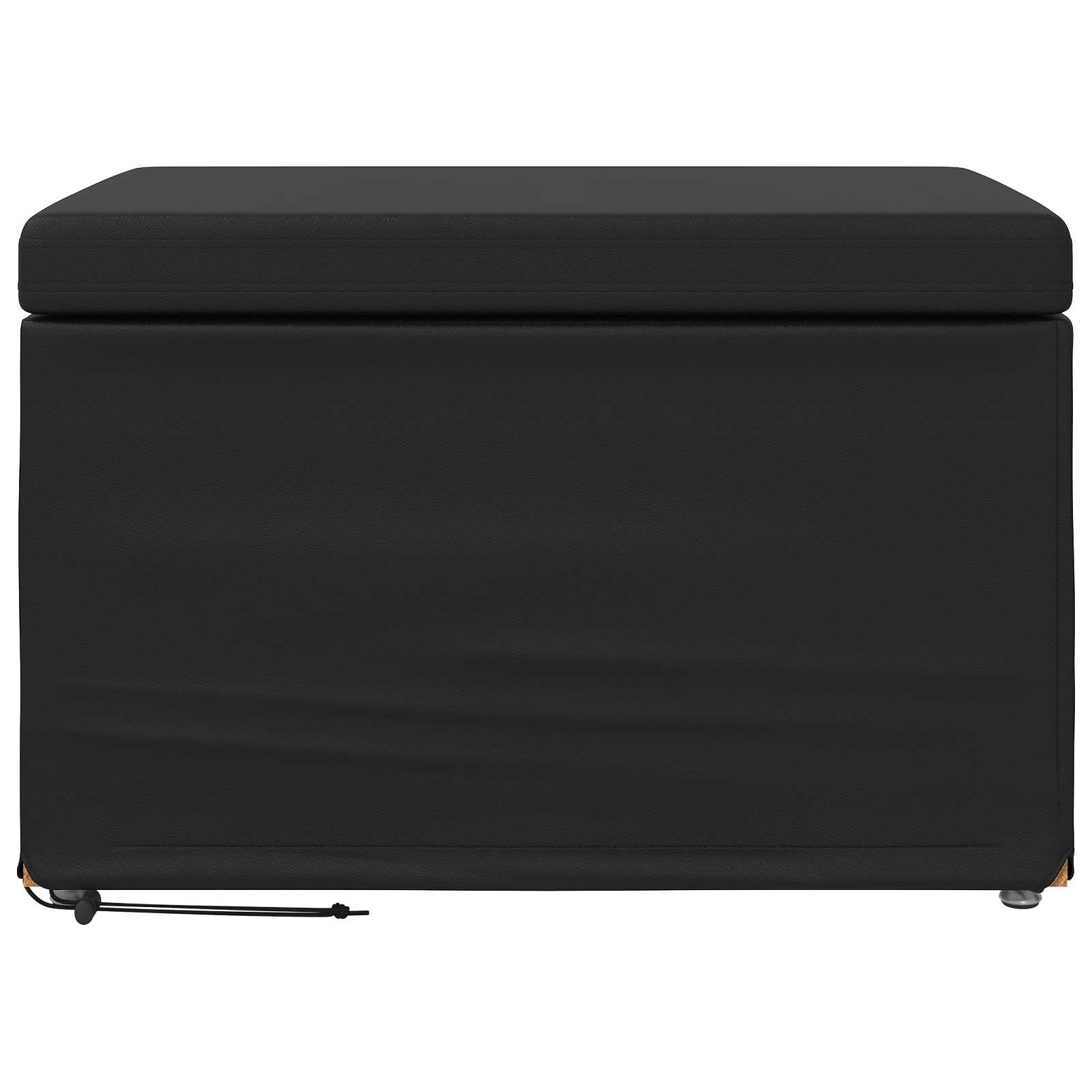 Stool Black 61 x 41 x 40 cm Faux Leather and Engineered Wood