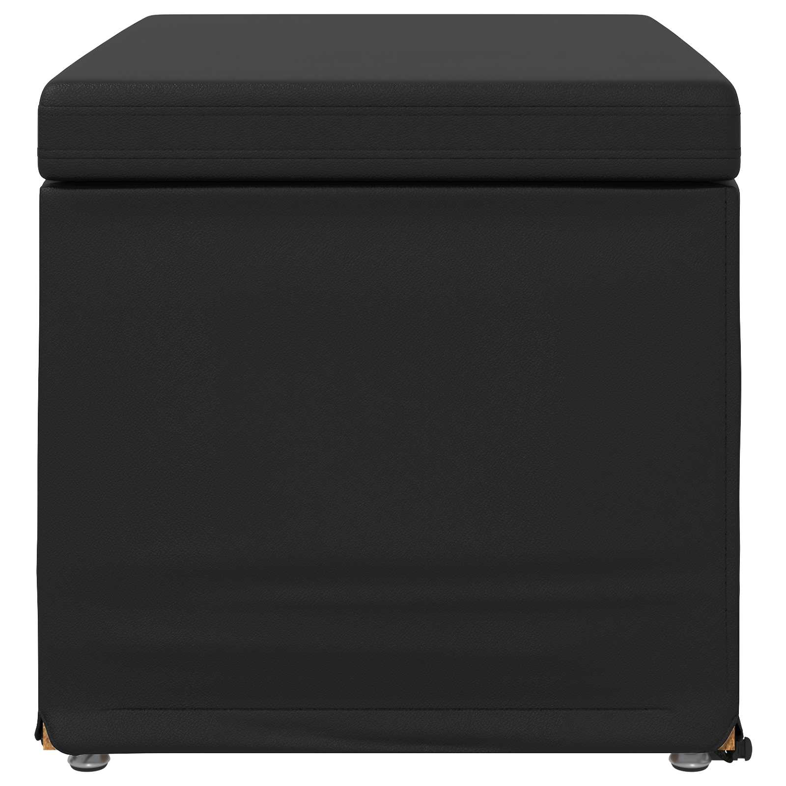 Stool Black 61 x 41 x 40 cm Faux Leather and Engineered Wood