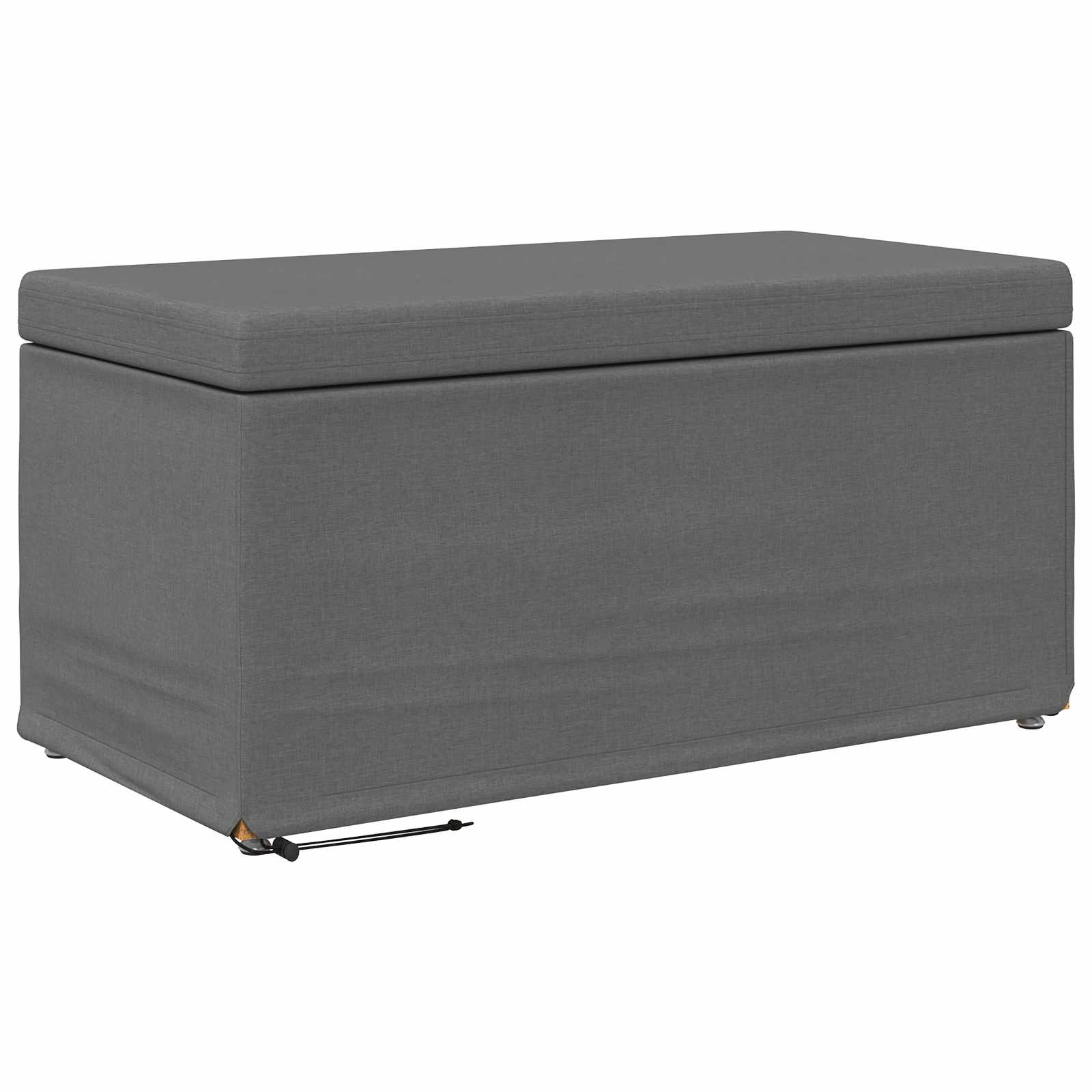 Stool Dark Grey 81 x 41 x 40 cm Fabric and Engineered Wood