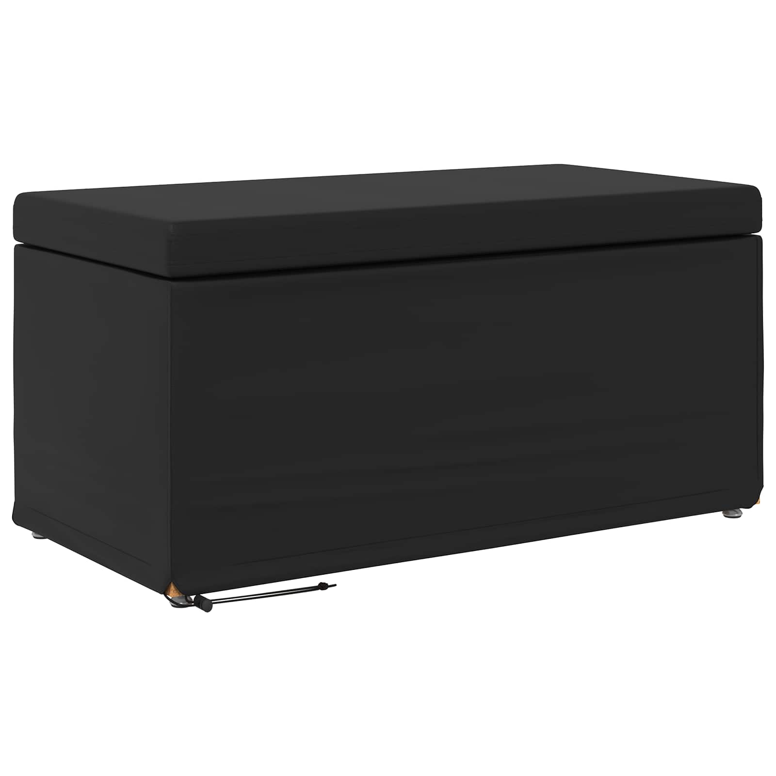 Stool Black 81 x 41 x 40 cm Faux Leather and Engineered Wood