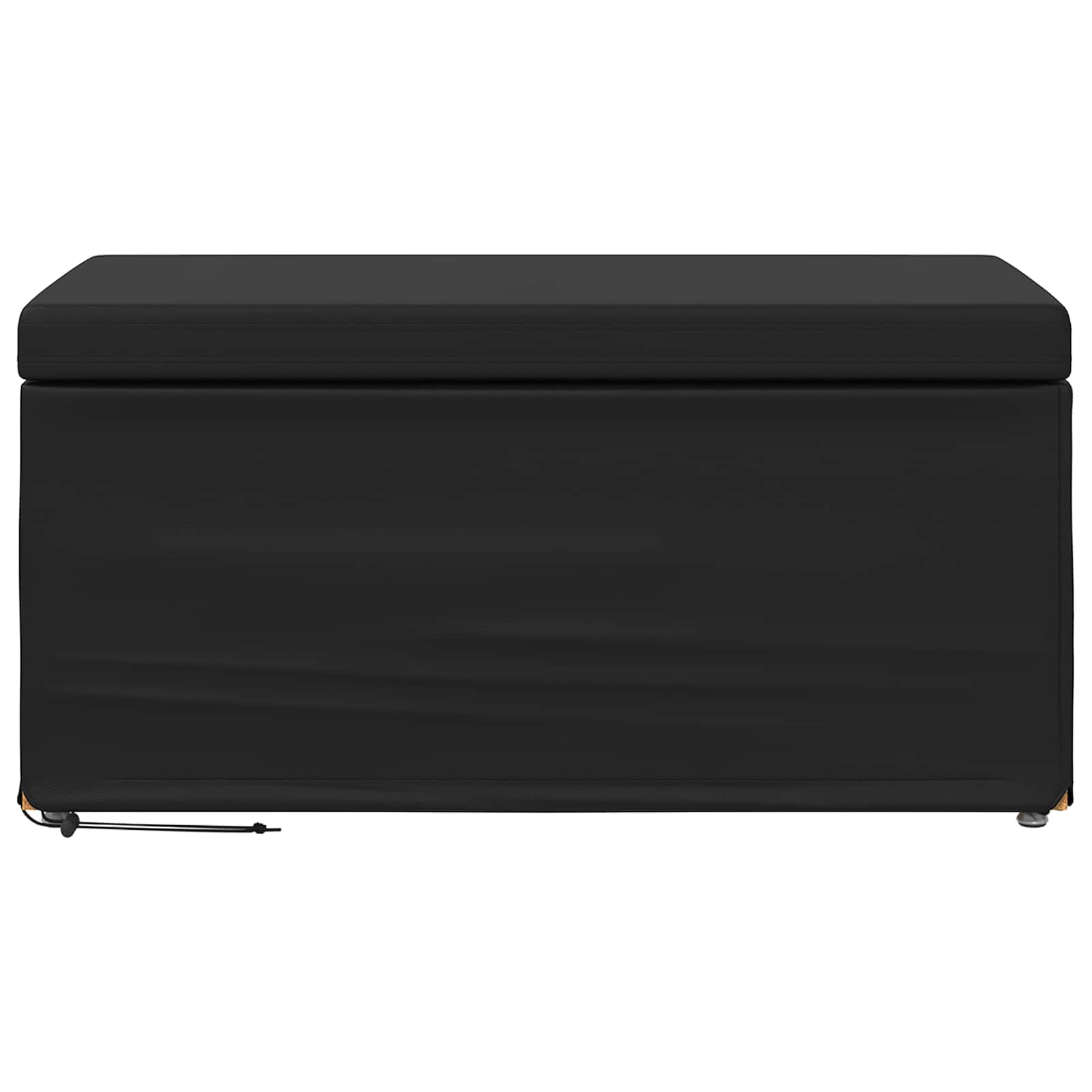 Stool Black 81 x 41 x 40 cm Faux Leather and Engineered Wood