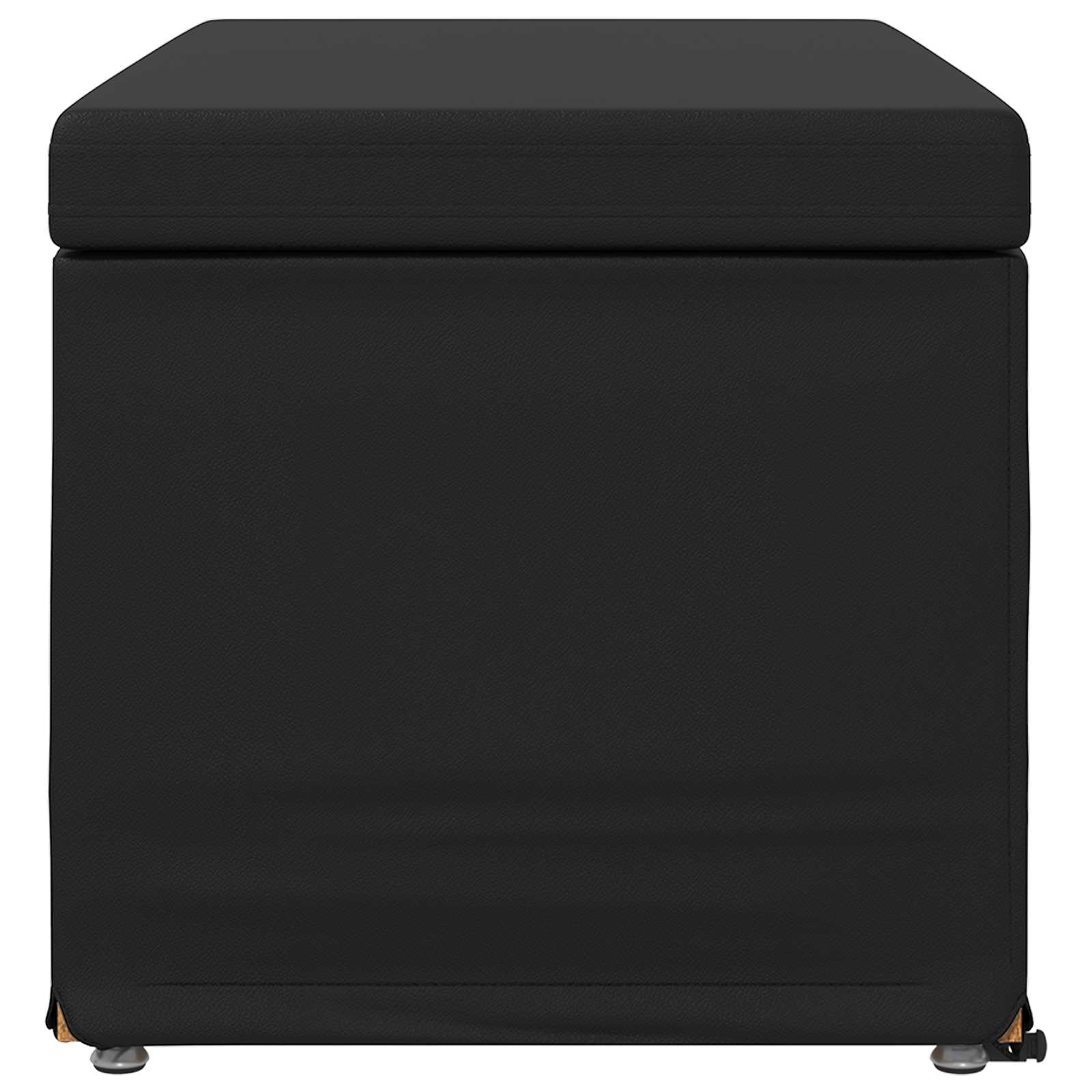 Stool Black 81 x 41 x 40 cm Faux Leather and Engineered Wood