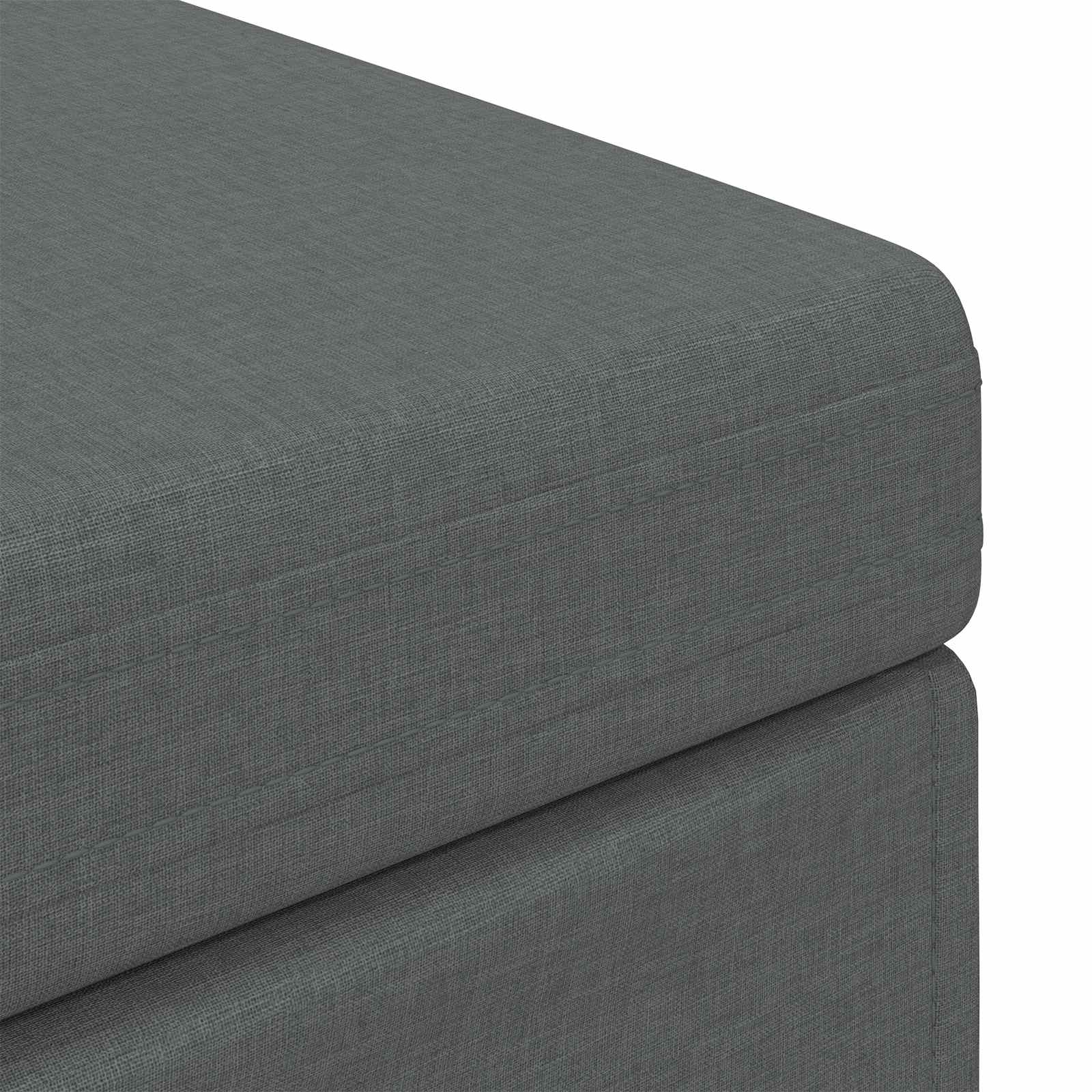 Stool Dark Grey 101 x 41 x 40 cm Fabric and Engineered Wood
