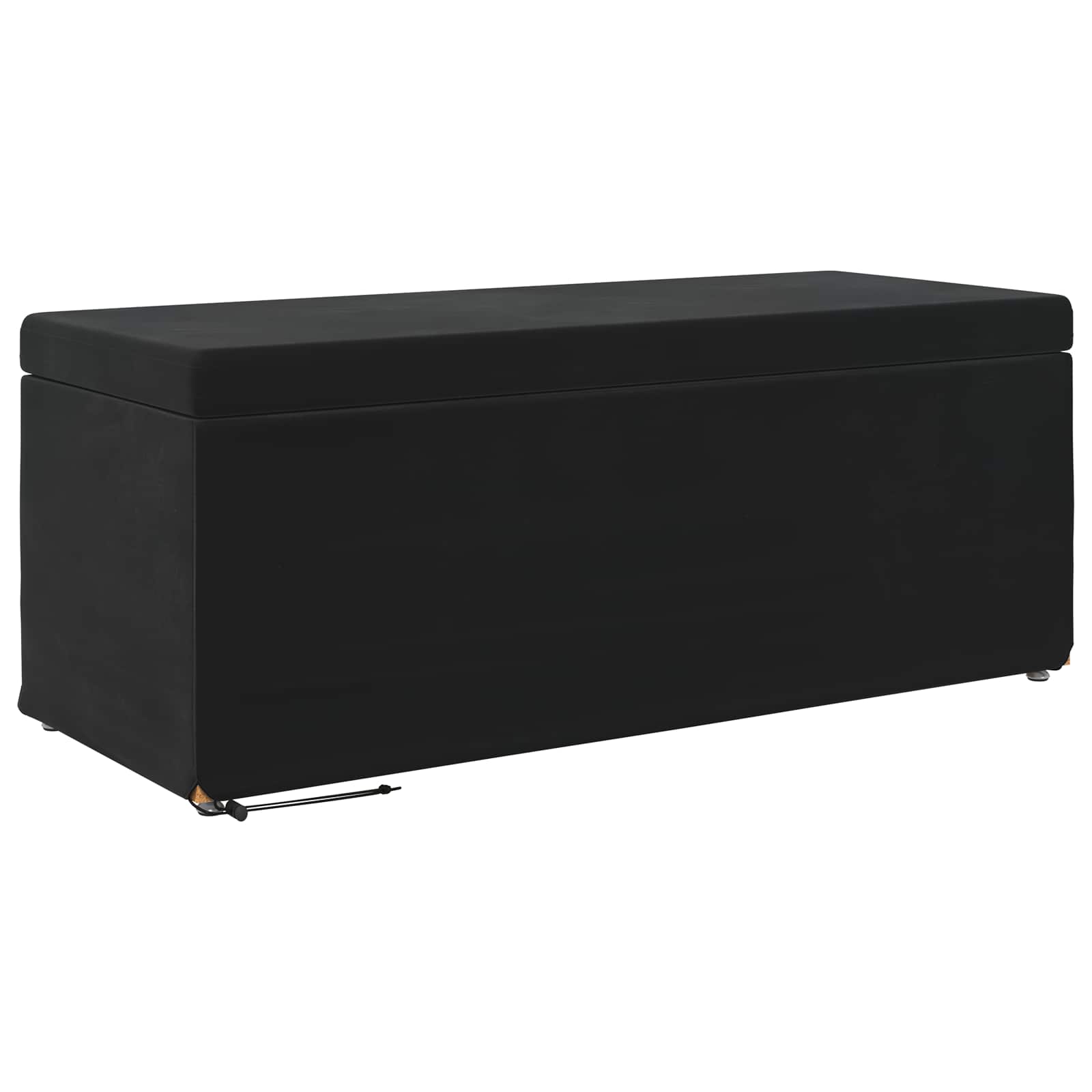 Stool Black 101 x 41 x 40 cm Velvet and Engineered Wood