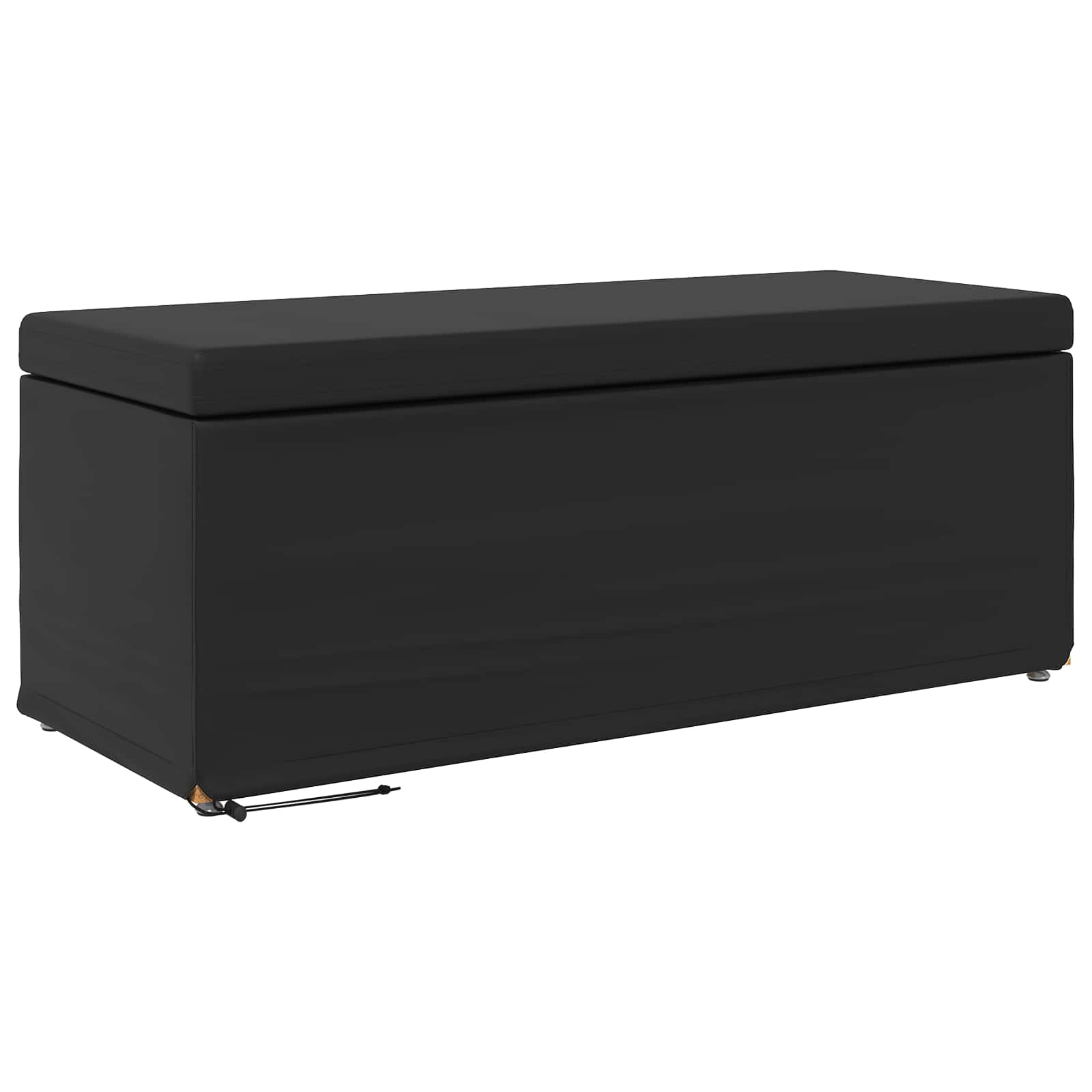 Stool Black 101 x 41 x 40 cm Faux Leather and Engineered Wood