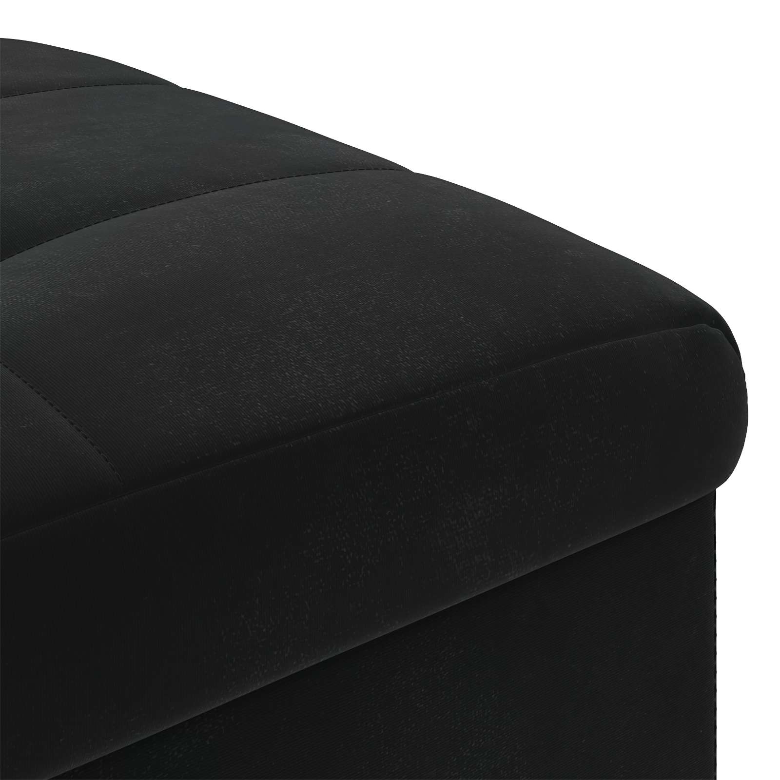 Storage Ottoman with Cushion Black 40 x 40 x 45 cm Velvet