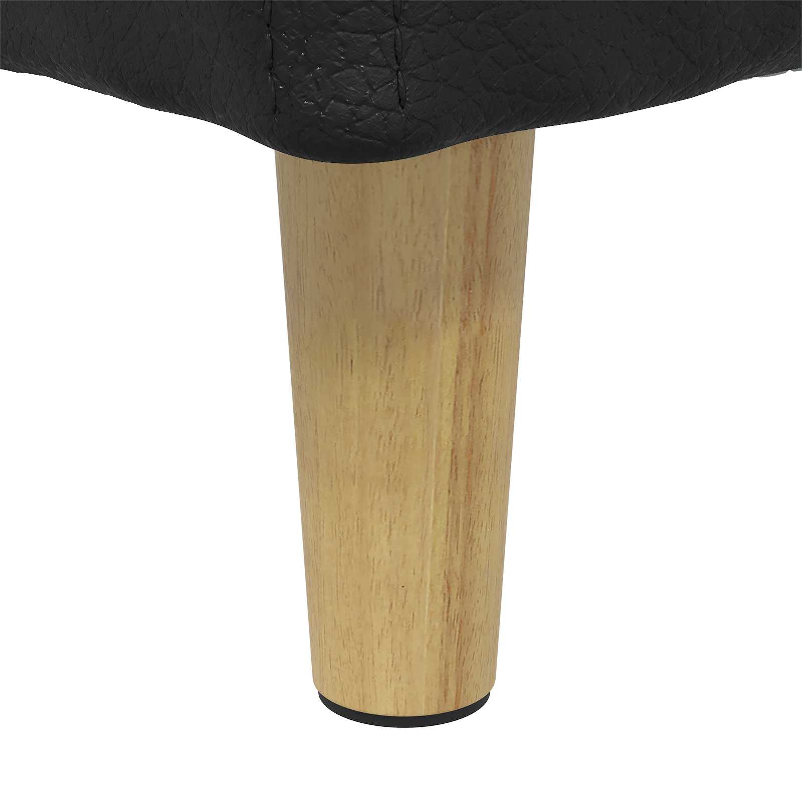 Storage Ottoman with Cushion Black 80 x 80 x 45 cm Faux leather
