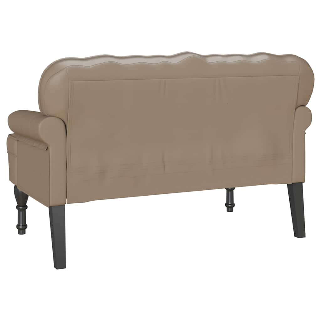 Chesterfield Bench Cappuccino 119.5 x 64.5 x 75 cm Faux Leather