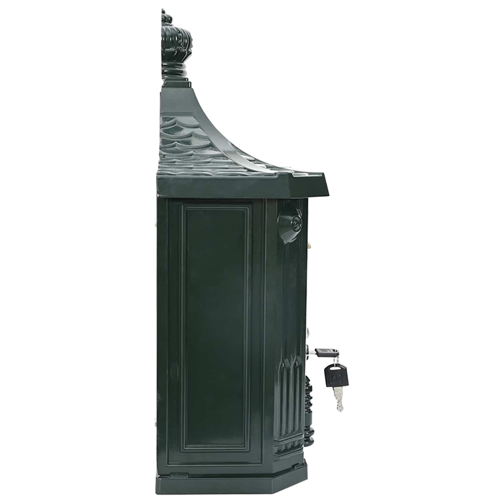 Wall Mounted Mailbox Green 40.5 x 16 x 45 cm Cast Aluminum