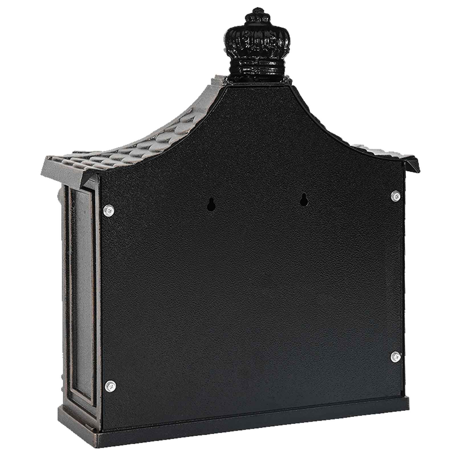 Wall Mounted Mailbox Bronze 40.5 x 16 x 45 cm Cast Aluminum