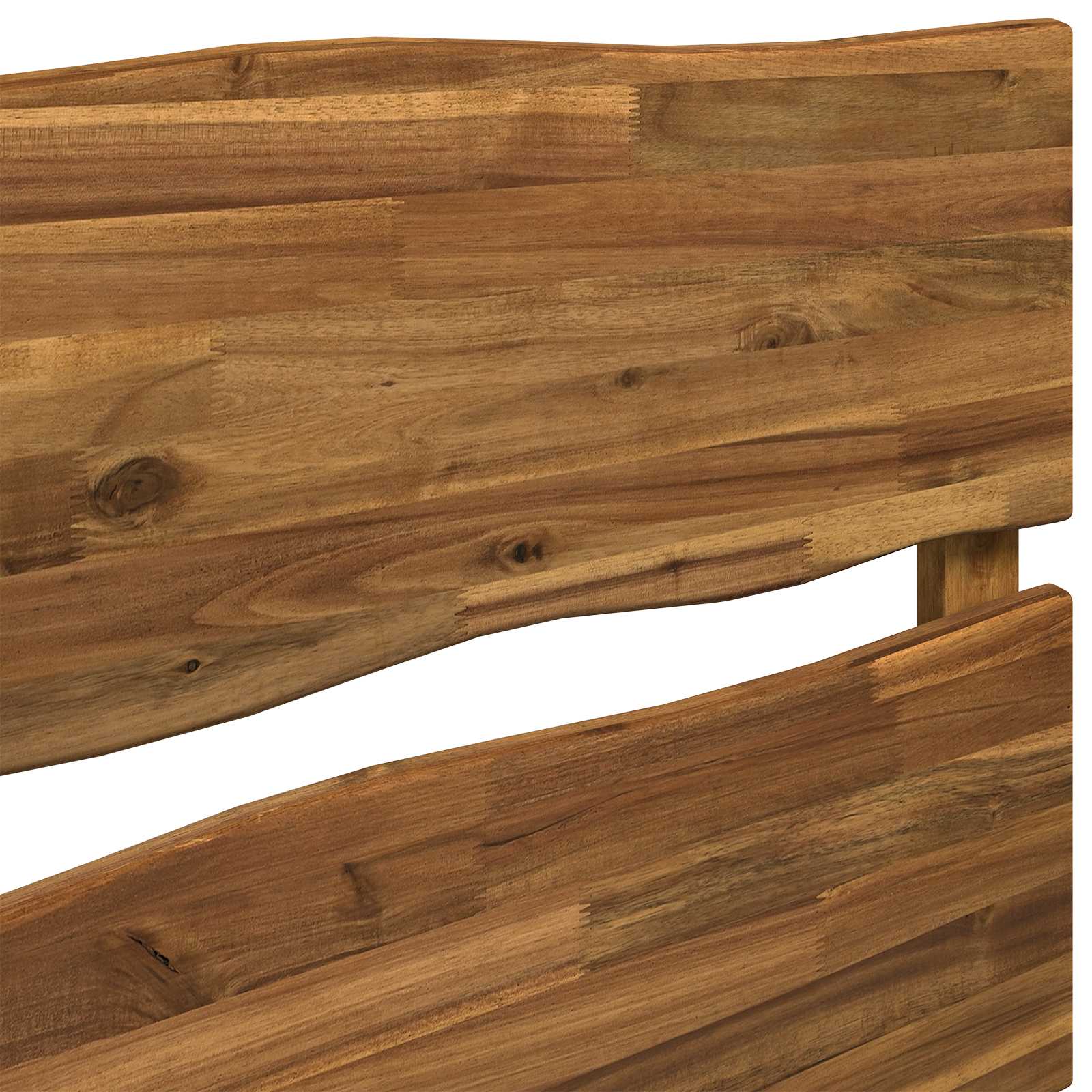 Double bed frame with headboard ROSTOCK Natural 150 x 200 cm