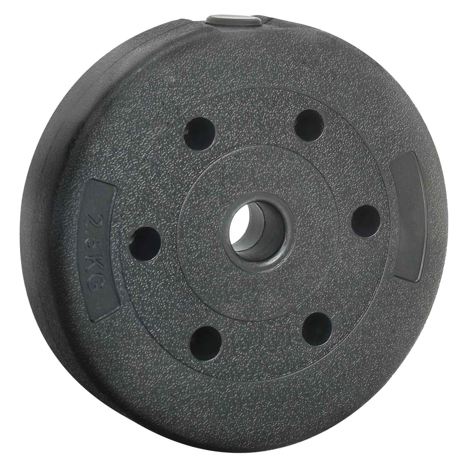Weight Plates 4 pcs Black Ø 21.5 x 3.8 cm Cement and Iron Sand