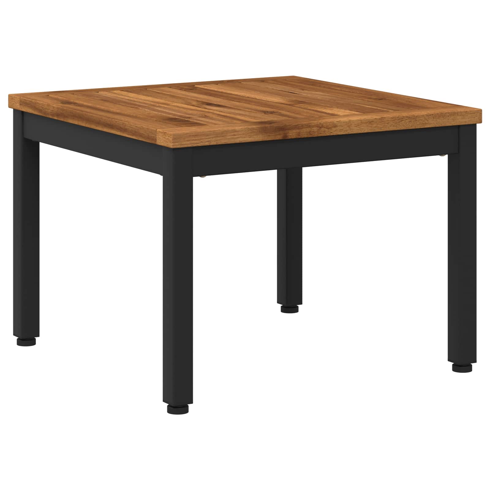Coffee Table Natural and Black 49 x 48.5 x 36 cm