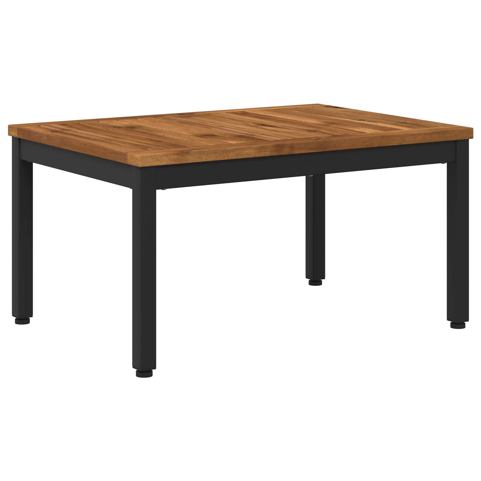 Coffee Table Natural and Black 50 x 68.5 x 36 cm