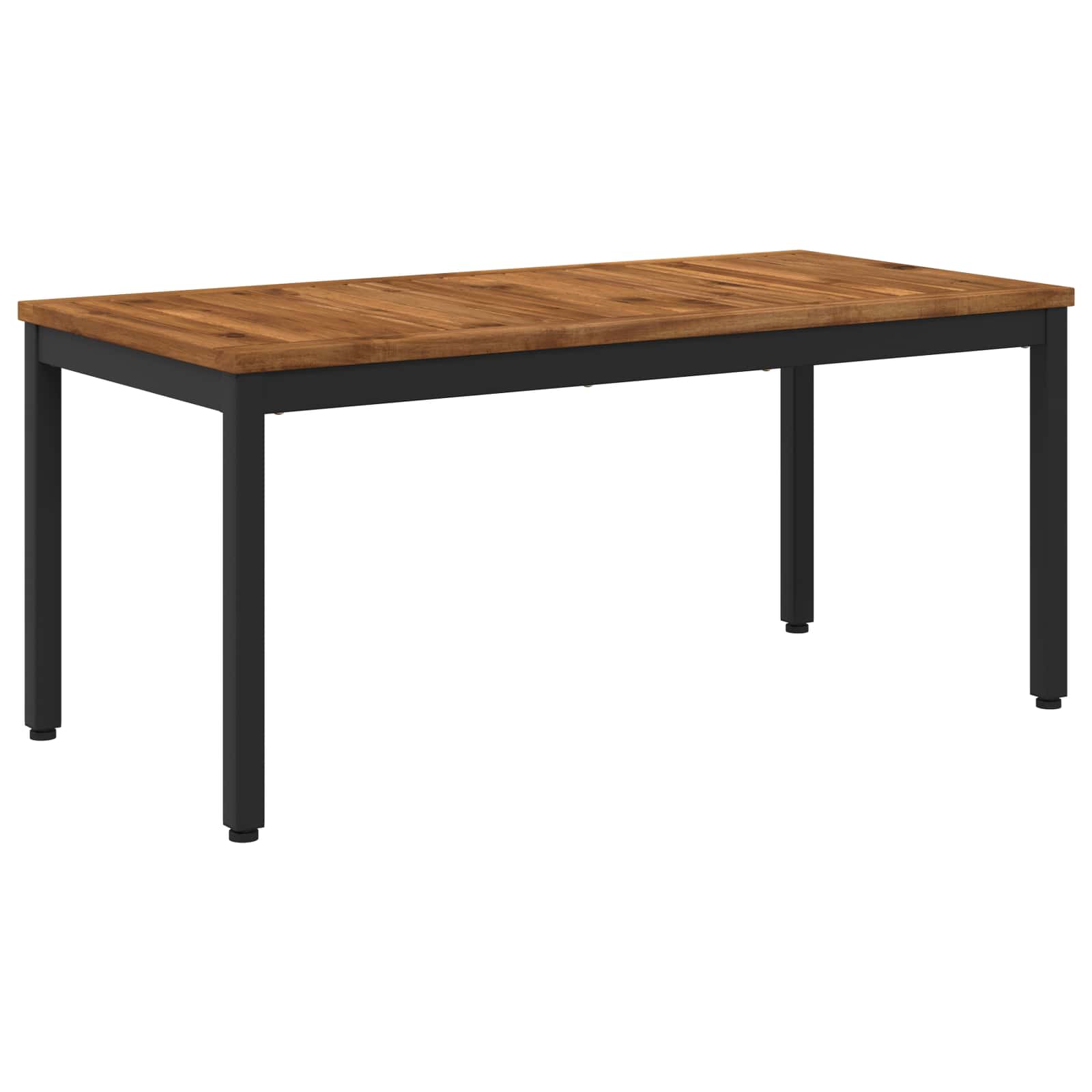 Coffee Table Natural and Black 50 x 100.5 x 45 cm