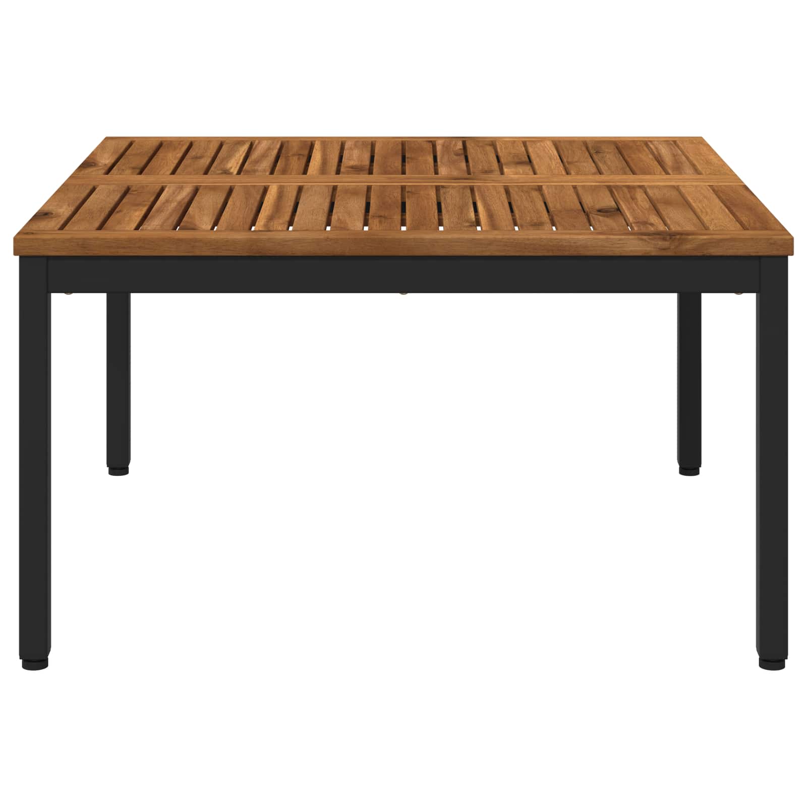 Coffee Table Natural and Black 80 x 80.5 x 45 cm