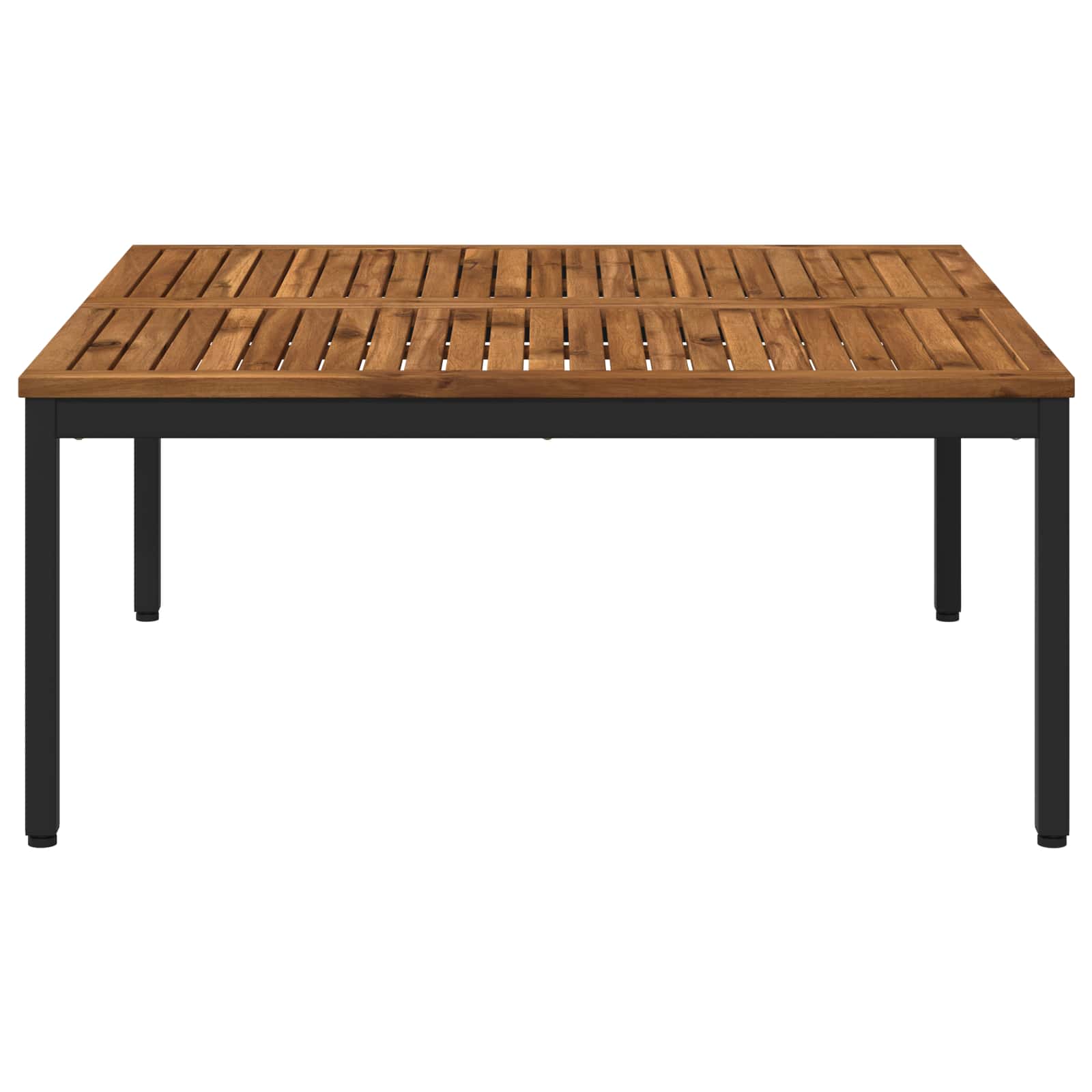 Coffee Table Natural and Black 100 x 100.5 x 45 cm