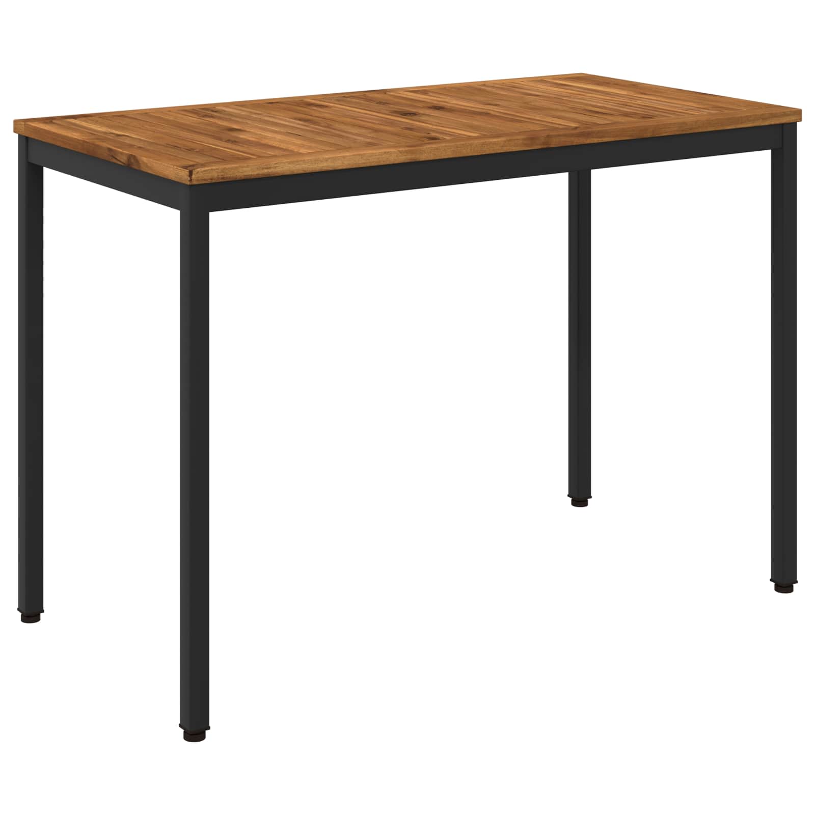 Garden Dinner Table Natural and Black 108.5 x 55 x 75 cm