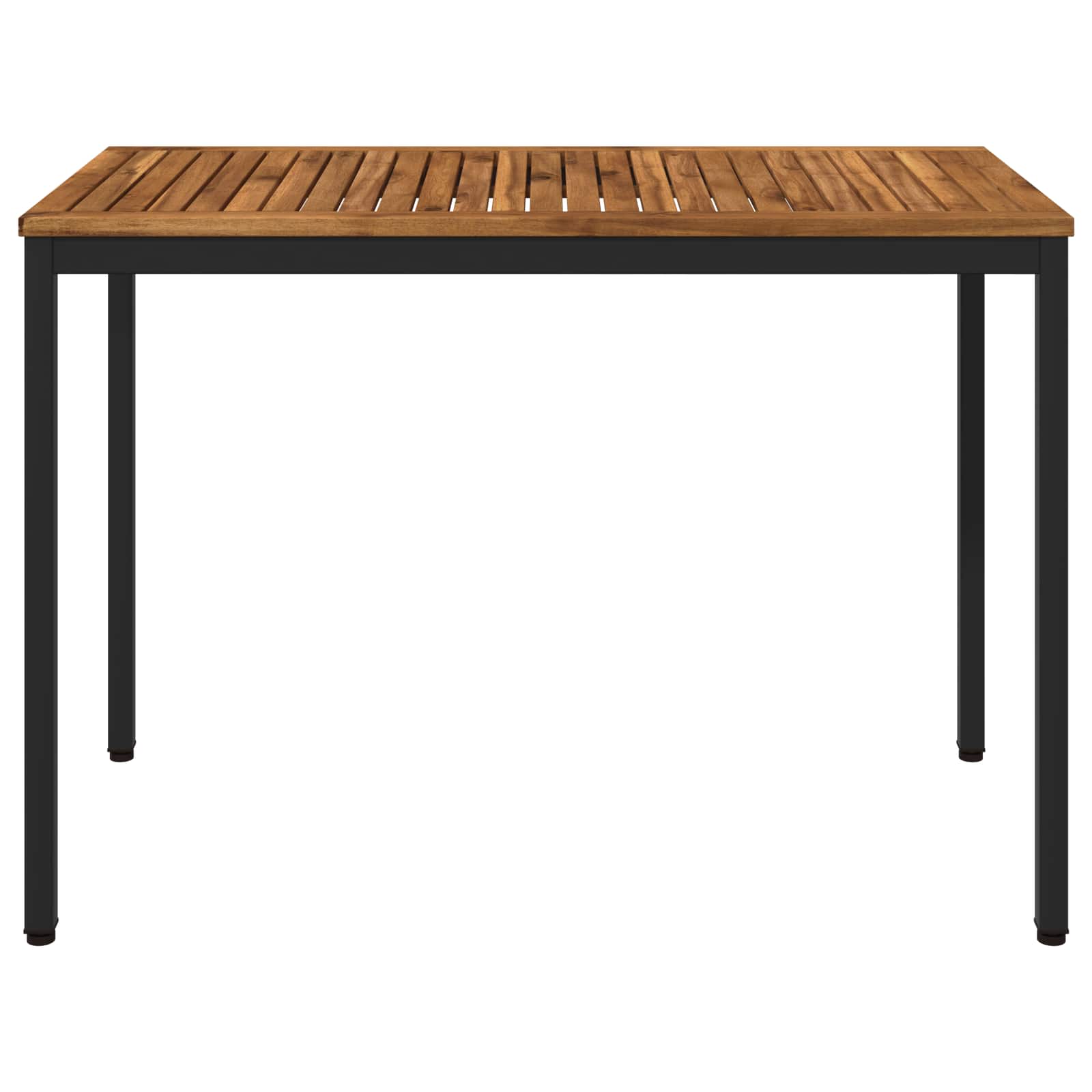 Garden Dinner Table Natural and Black 108.5 x 55 x 75 cm