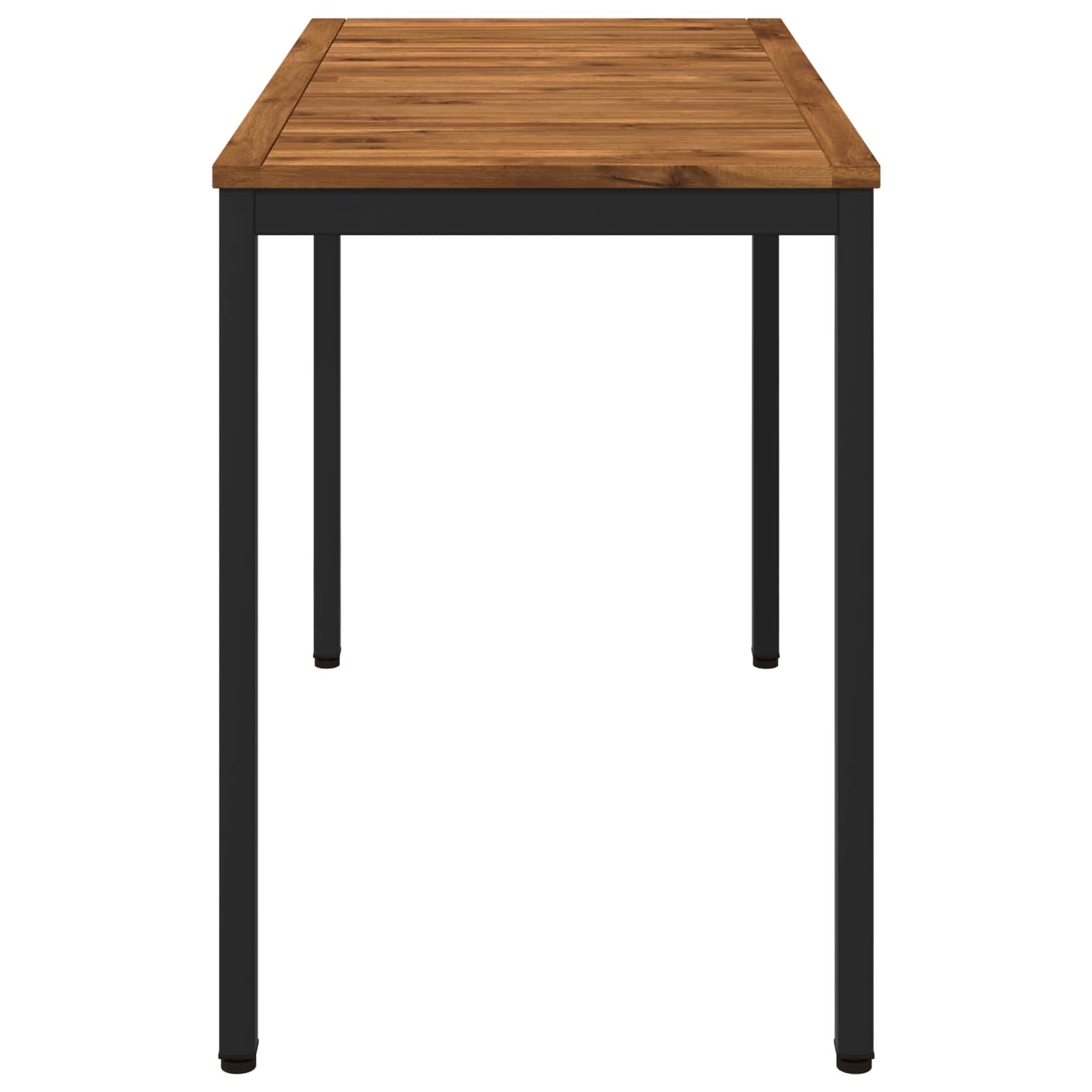 Garden Dinner Table Natural and Black 108.5 x 55 x 75 cm