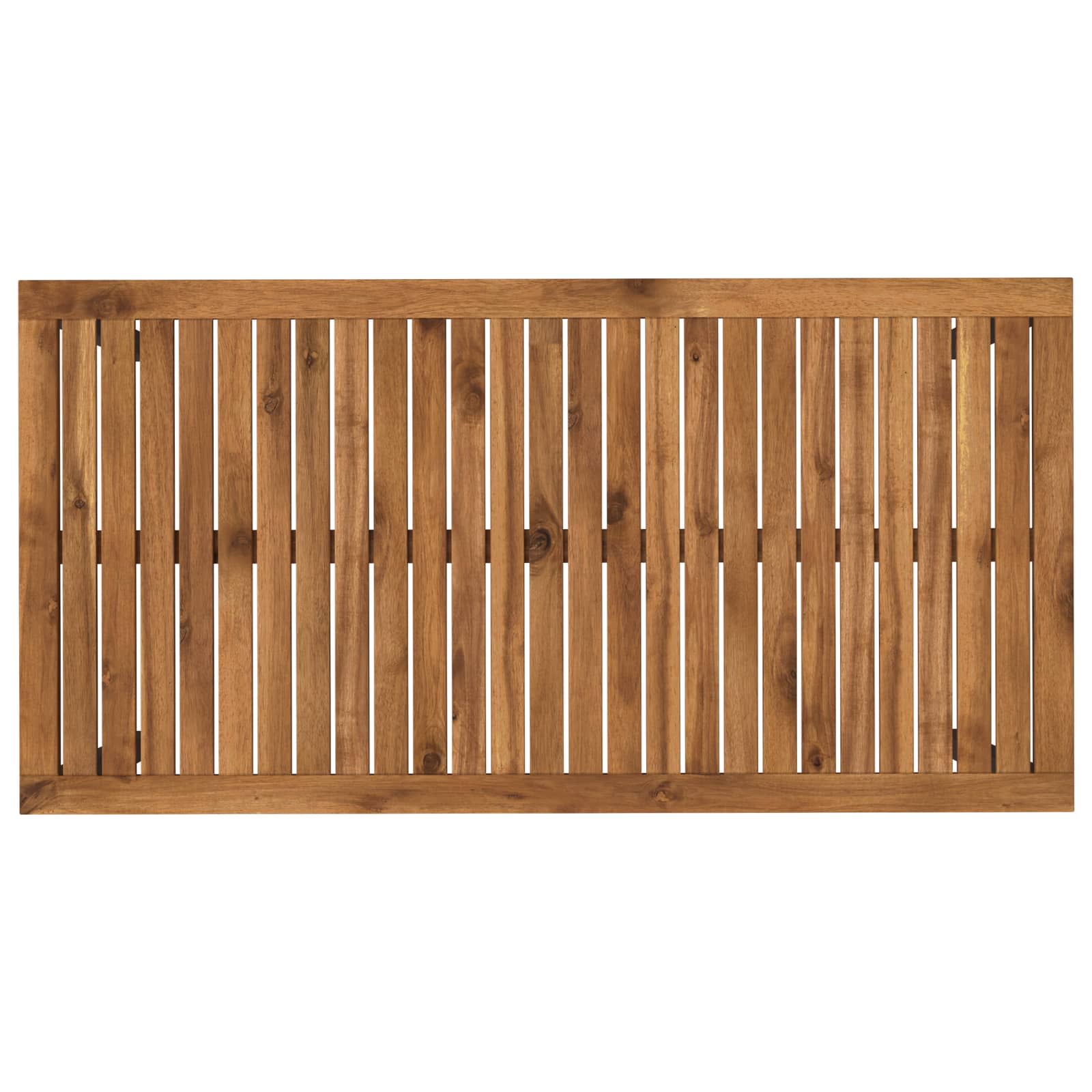 Garden Dinner Table Natural and Black 108.5 x 55 x 75 cm
