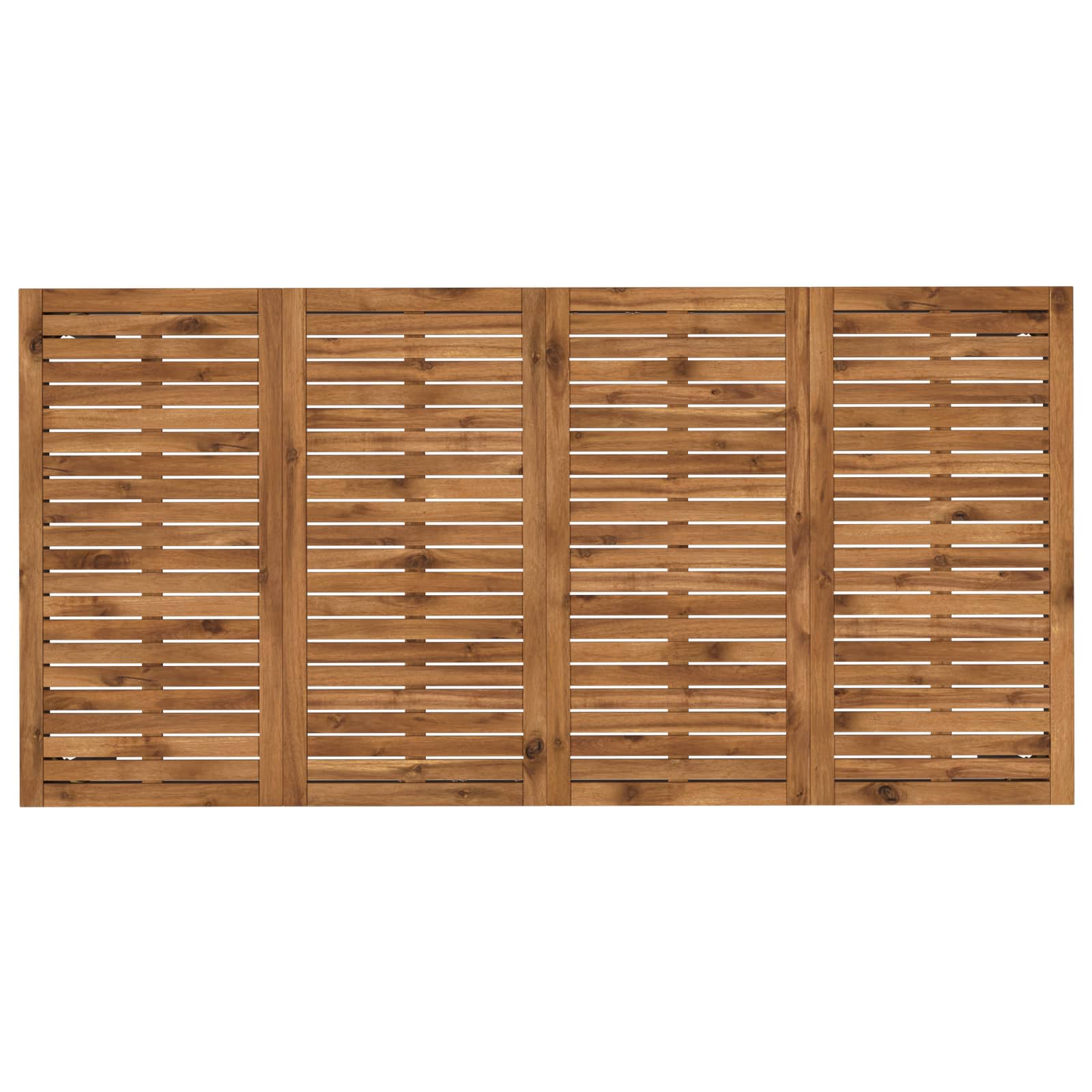 Garden Dinner Table Natural and Black 147 x 88.5 x 75 cm