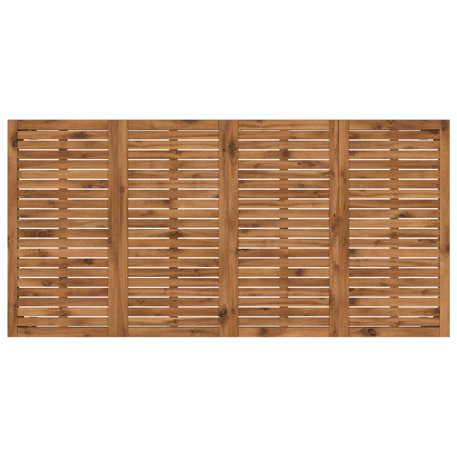 Garden Dinner Table Natural and Black 180 x 88.5 x 75 cm