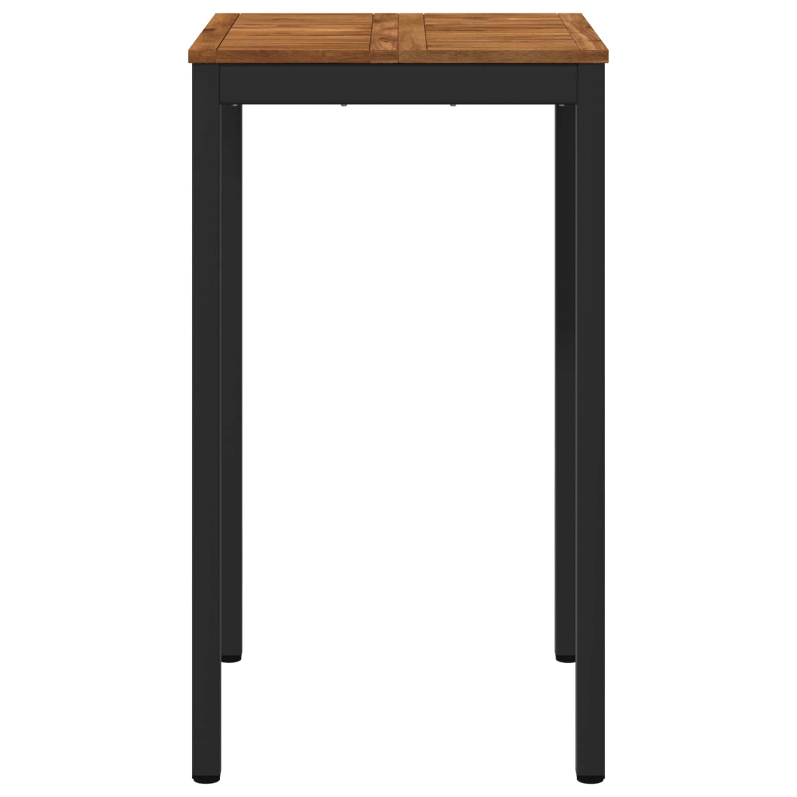 Garden Bar Table Natural and Black 60 x 60.5 x 105 cm