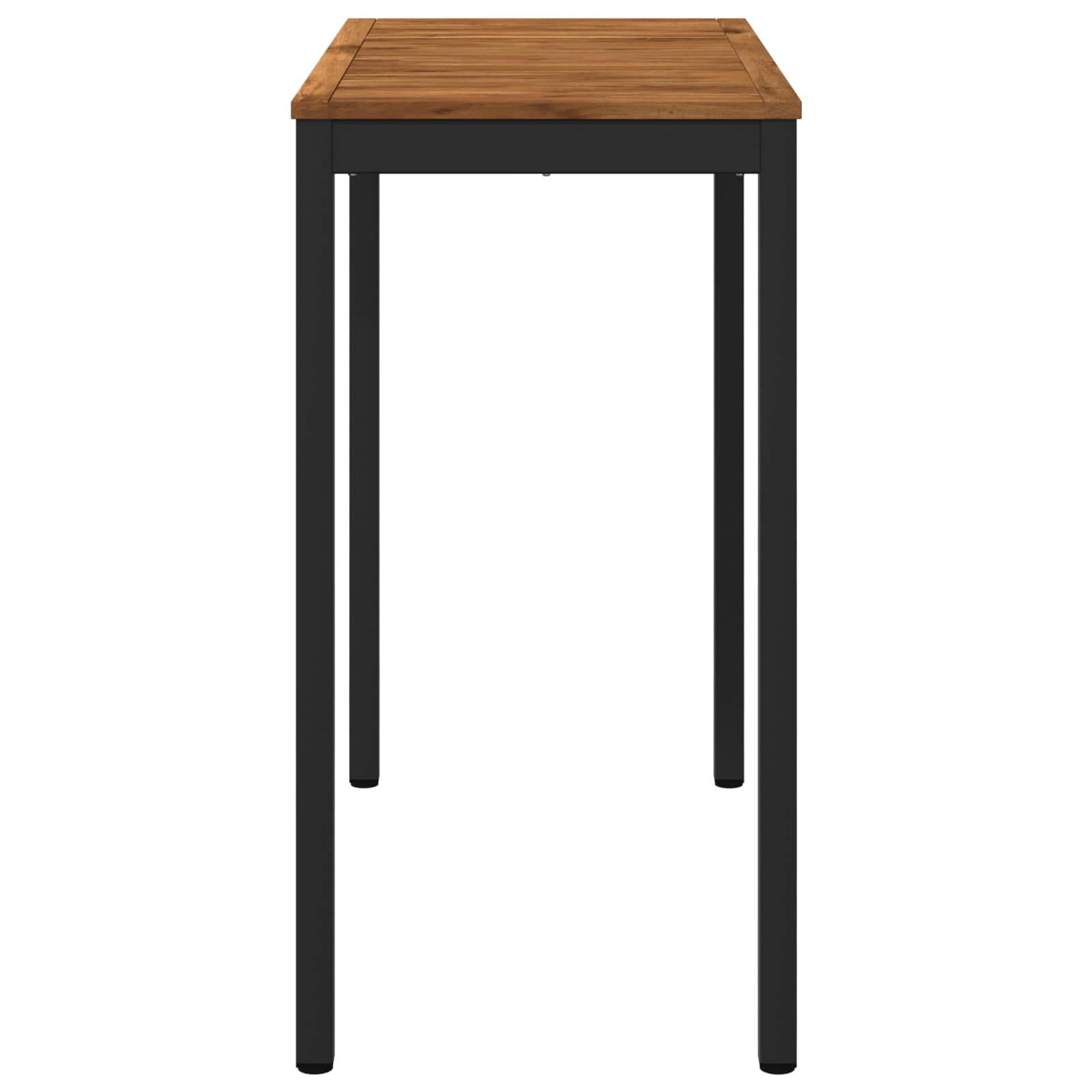 Garden Bar Table Natural and Black 108.5 x 55 x 105 cm